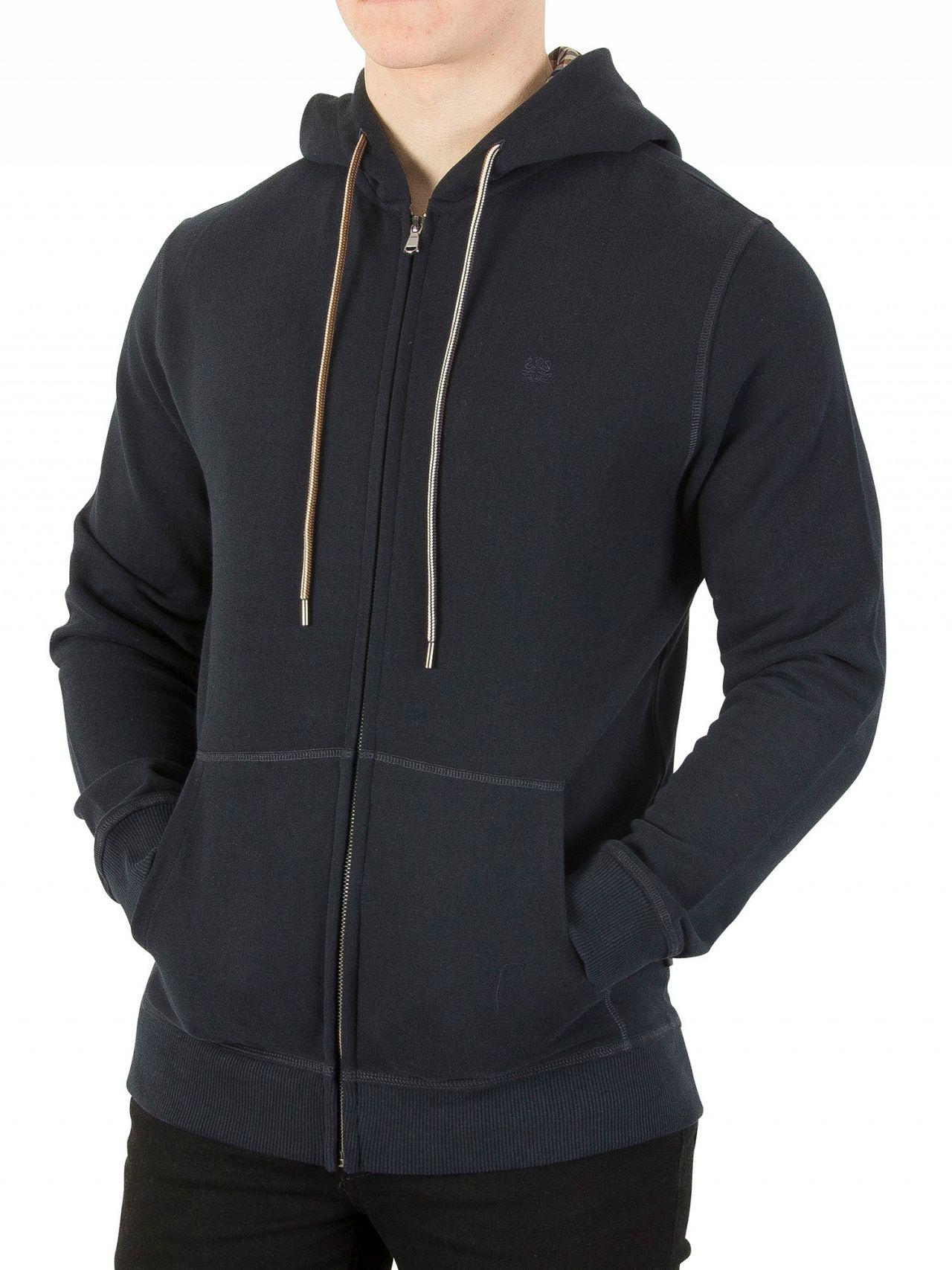 aquascutum hoodie navy