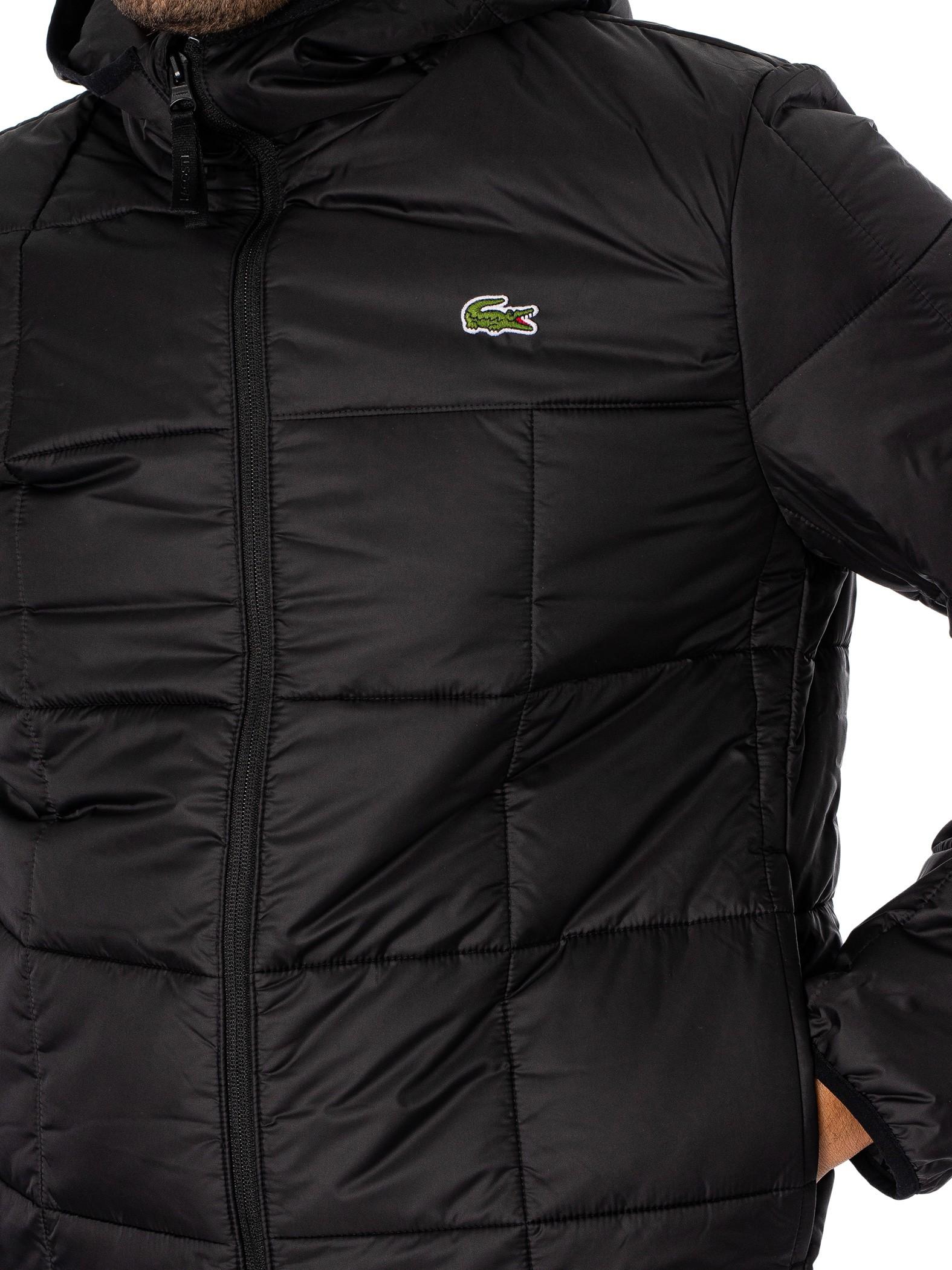 Lacoste Logo Puffer Jacket in Black for Men Lyst