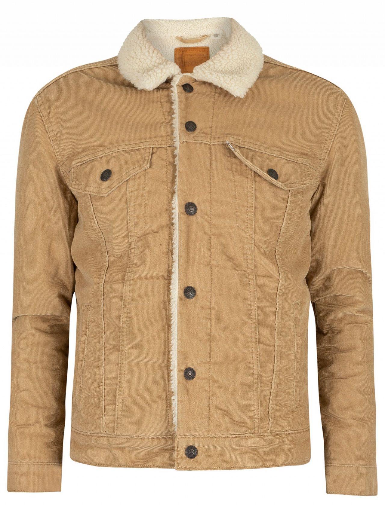 levi's type 3 sherpa trucker jacket chino cord