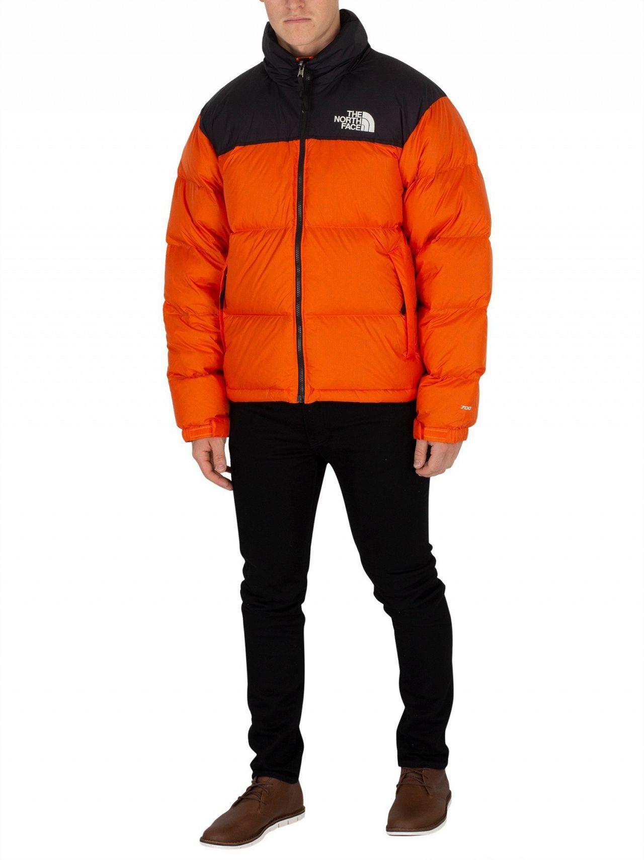 north face puffer orange