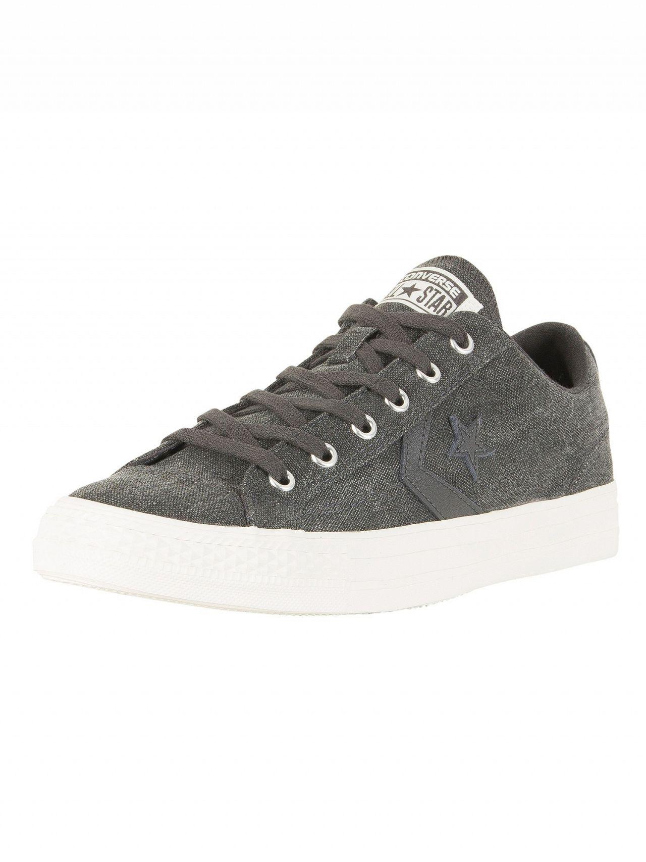 Converse Lace Almost Black/almost Black Star Player Ox Trainers for Men -  Lyst