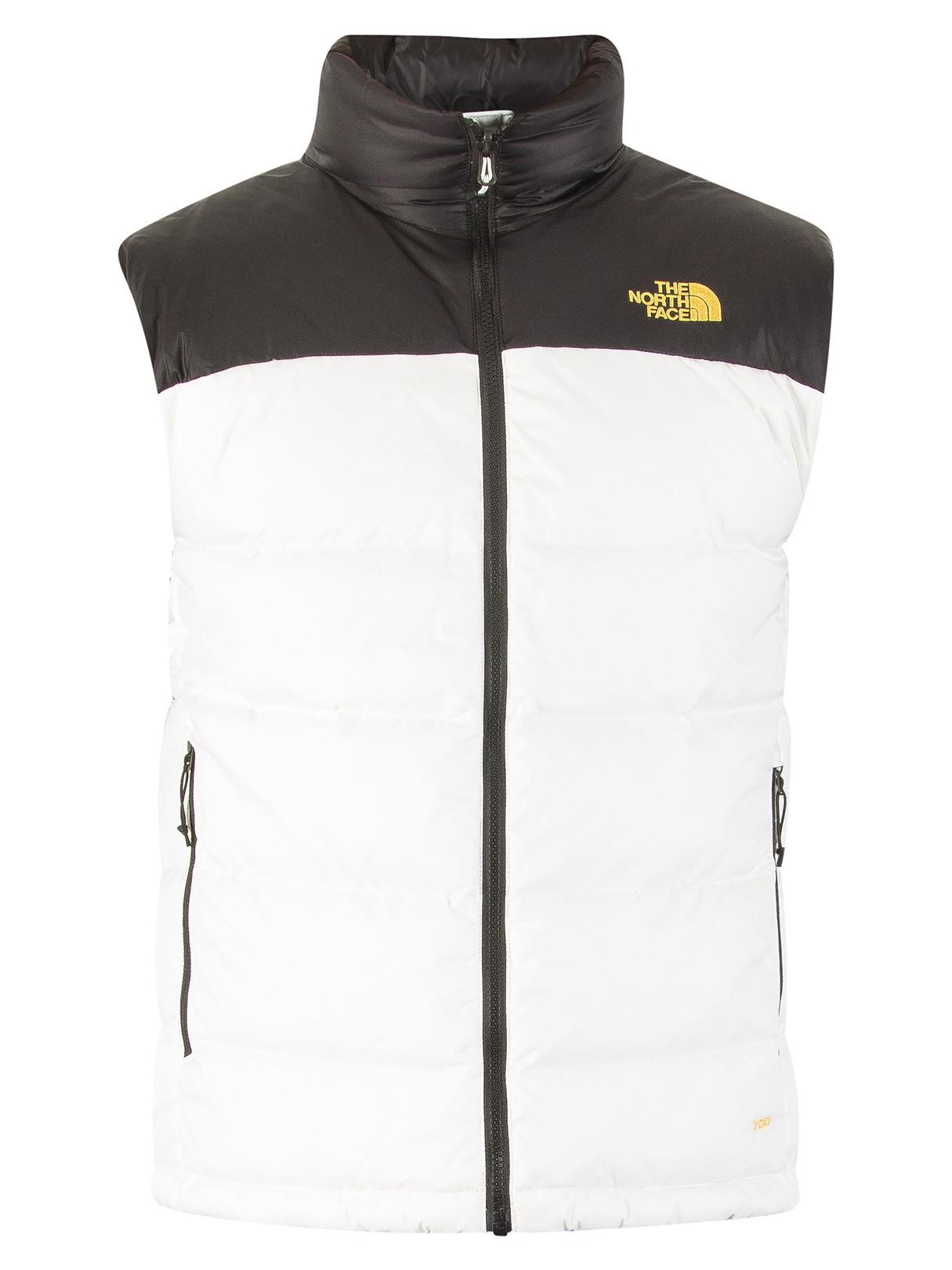 north face gilet white