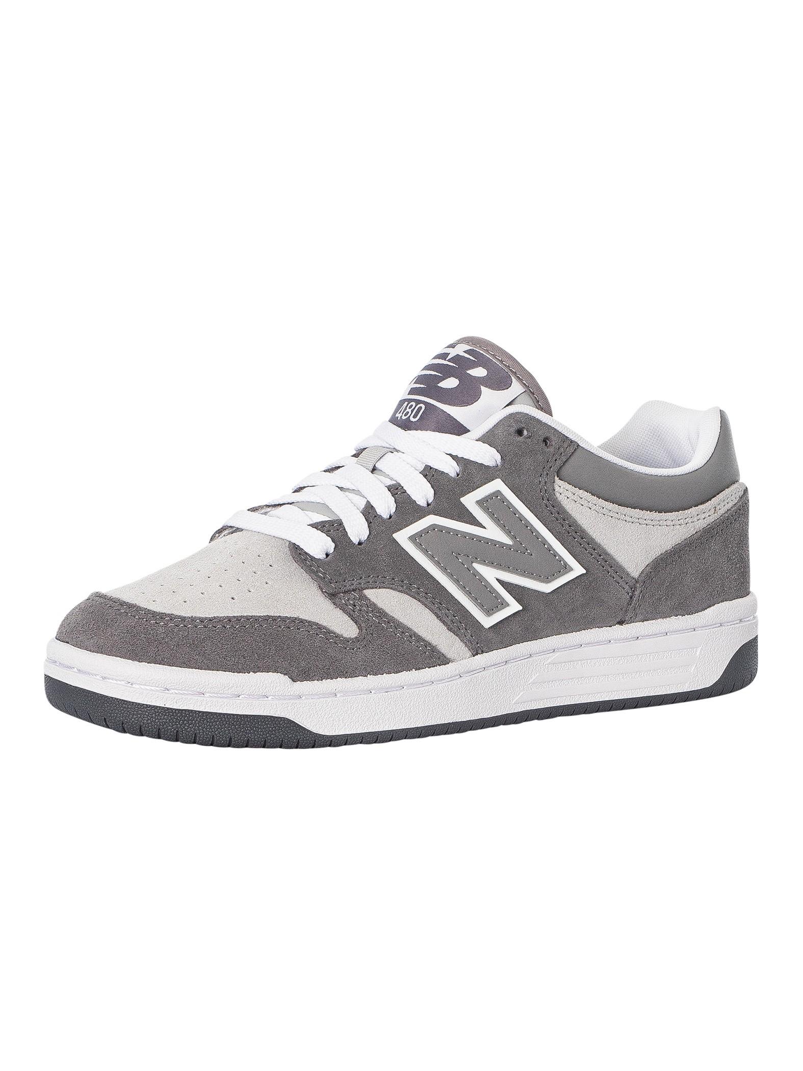 New balance grey suede trainers online