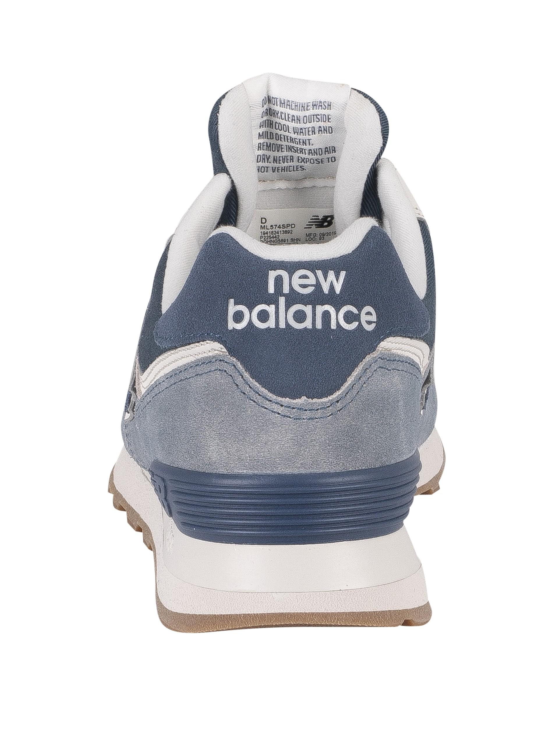 new balance blue suede 574 trainers