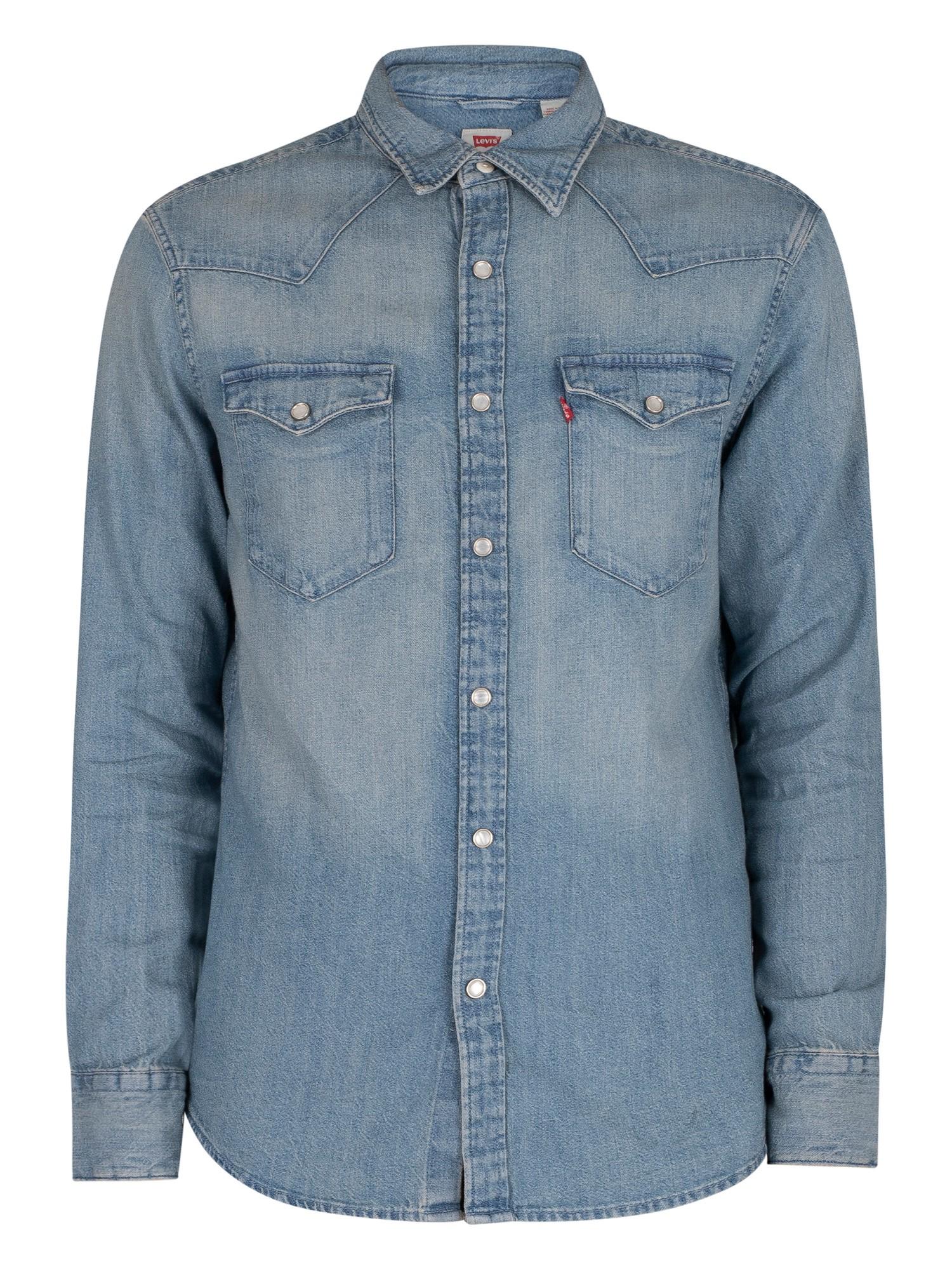 Levi's Barstow Western Standard Shirt in Blue for Men - Lyst