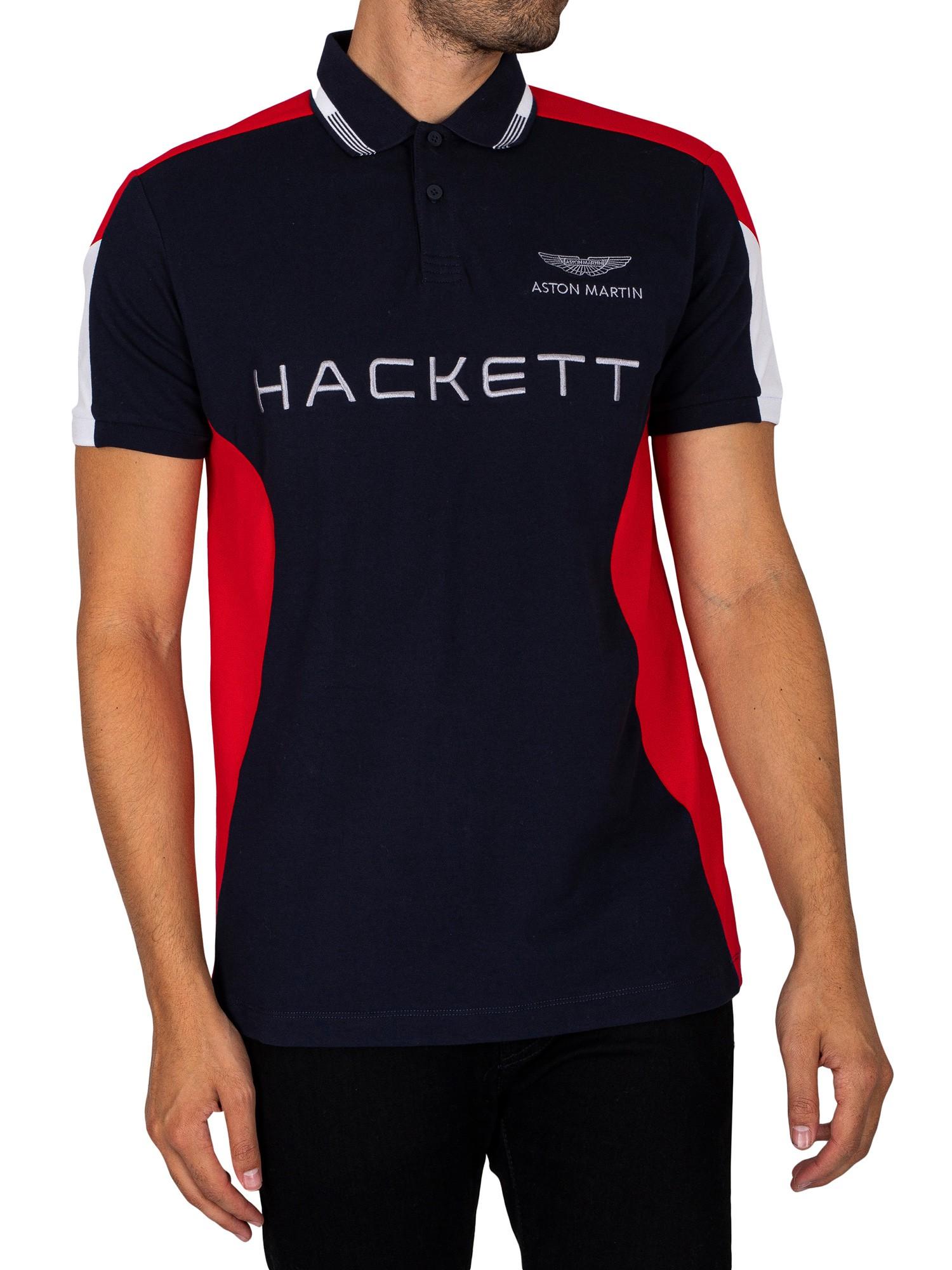 Hackett Amr Multi Polo Shirt in Black for Men | Lyst