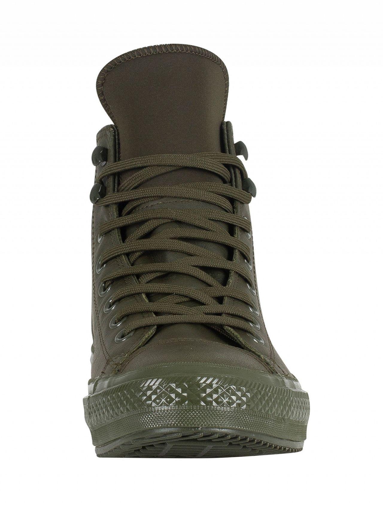 Converse Utility Green Ct All Star Hi Wp Leather Boots for Men | Lyst