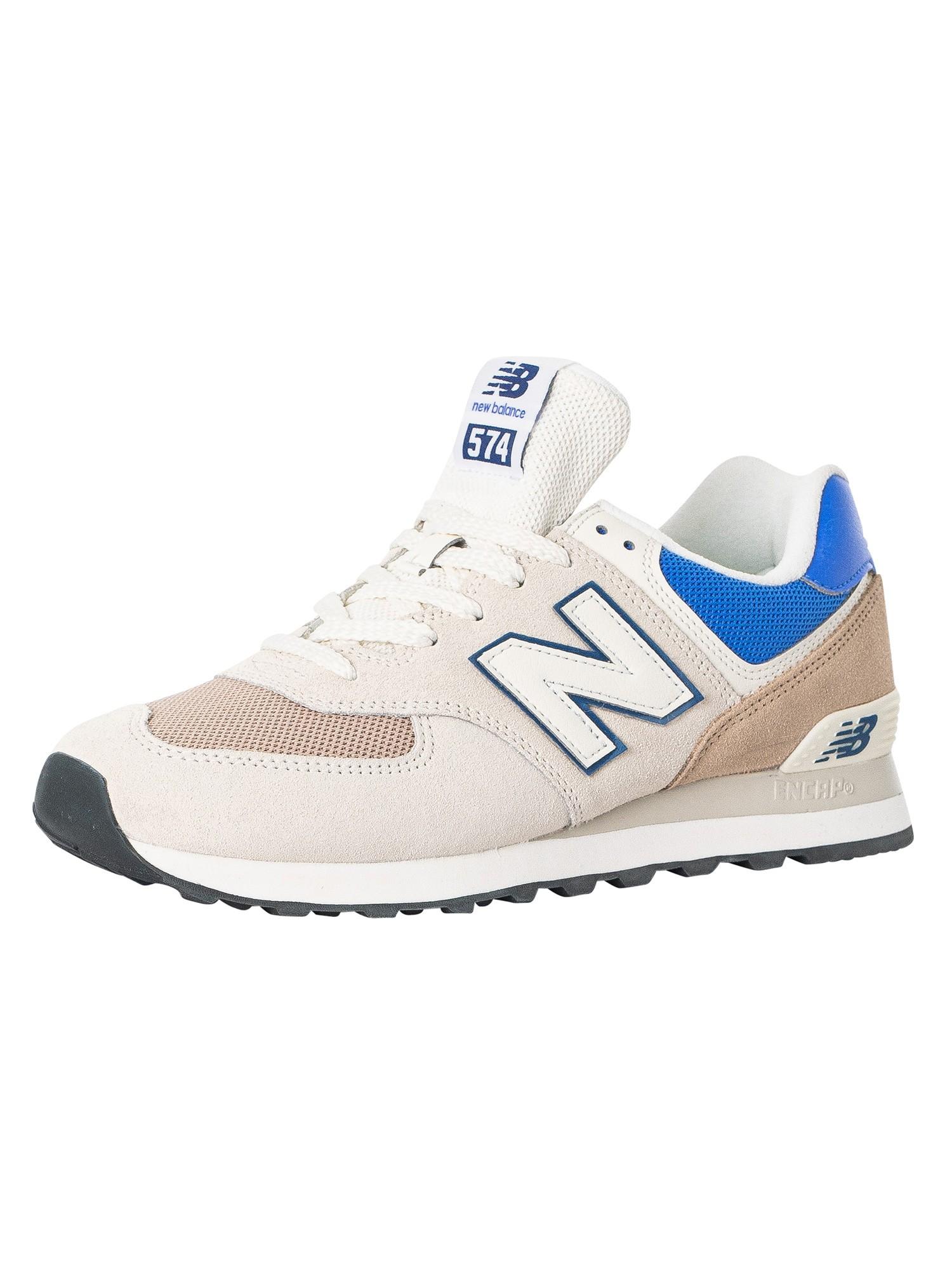 New Balance 574 Trainers in White for Men | Lyst