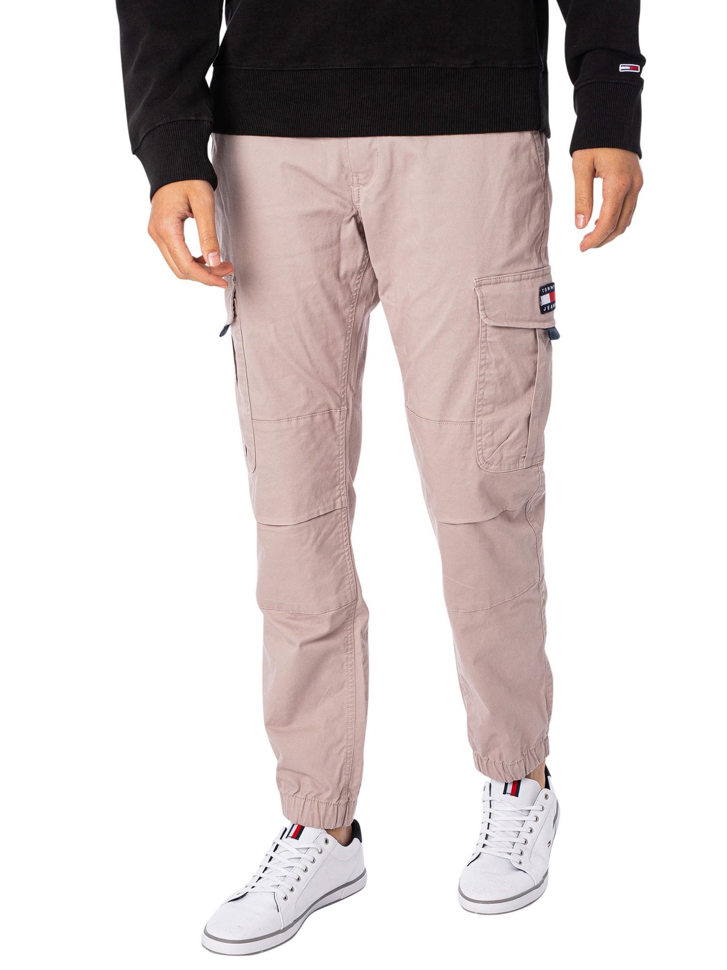 Tommy Hilfiger Ethan Washed Twill Cargo Trousers in Black for Men Lyst