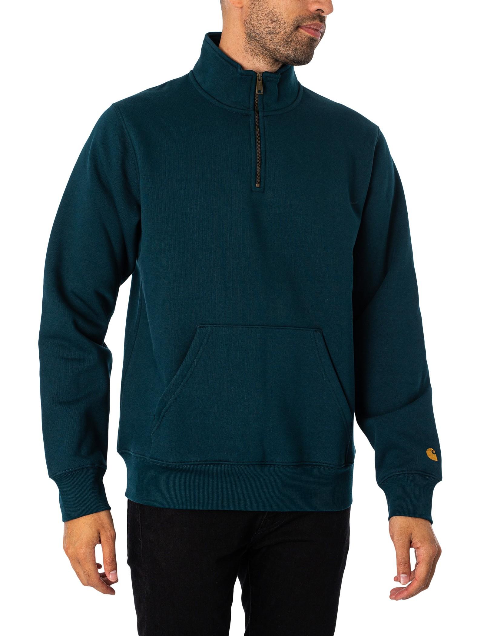 Quarter Zip Carhartt Wip Chase Half Zip Sweat In Khaki Carhartt