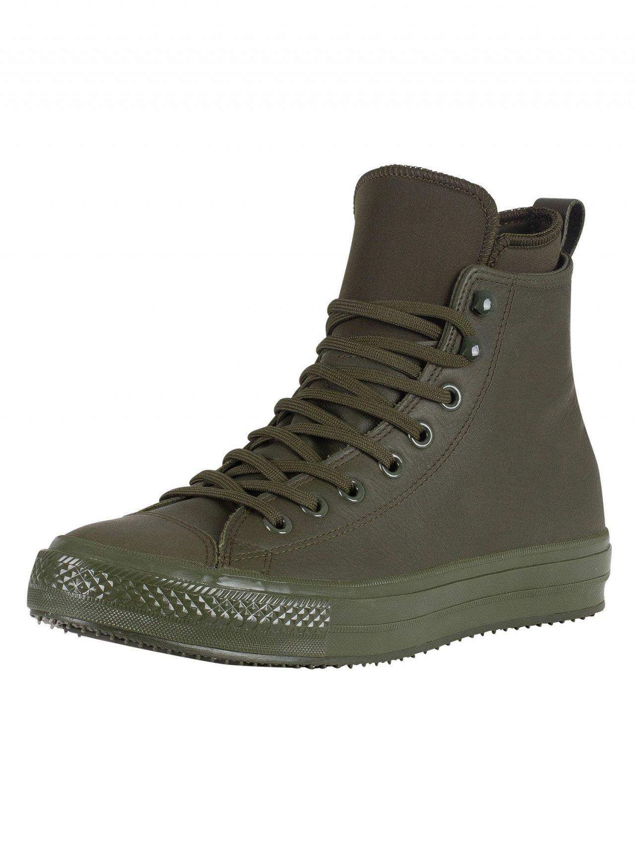 Converse Utility Green Ct All Star Hi Wp Leather Boots for Men | Lyst