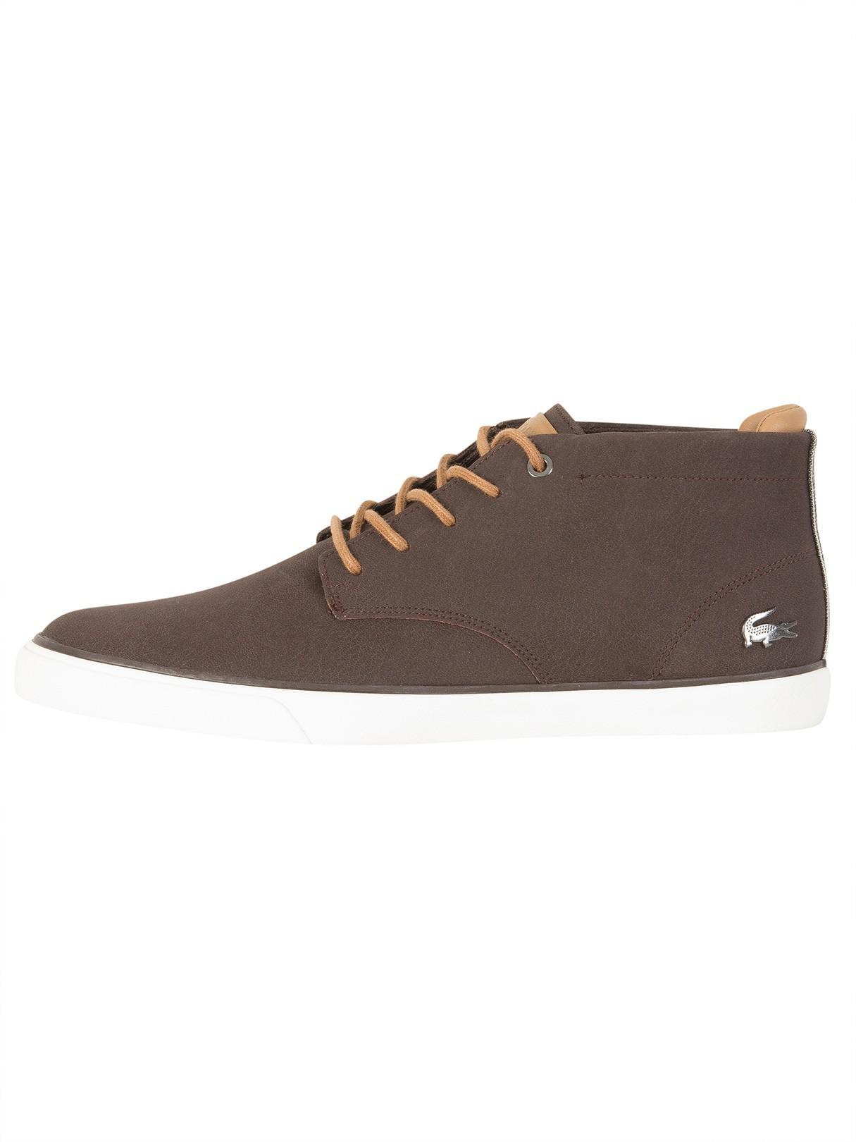 Lacoste Dark Brown/light Brown Esparre Chukka 118 1 Cam Trainers for Men -  Lyst