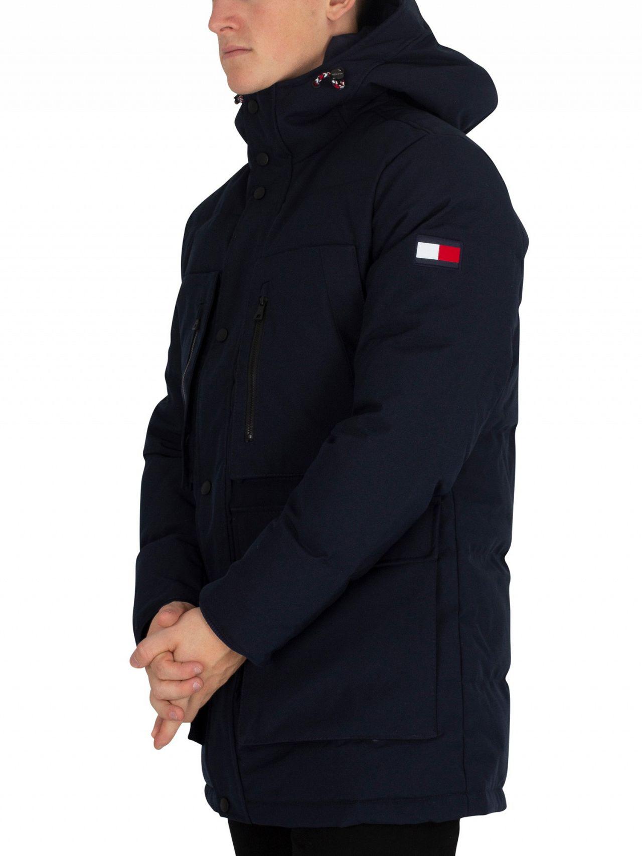 Tommy Hilfiger Sky Captain Heavy Canvas Down Parka Jacket in Blue for