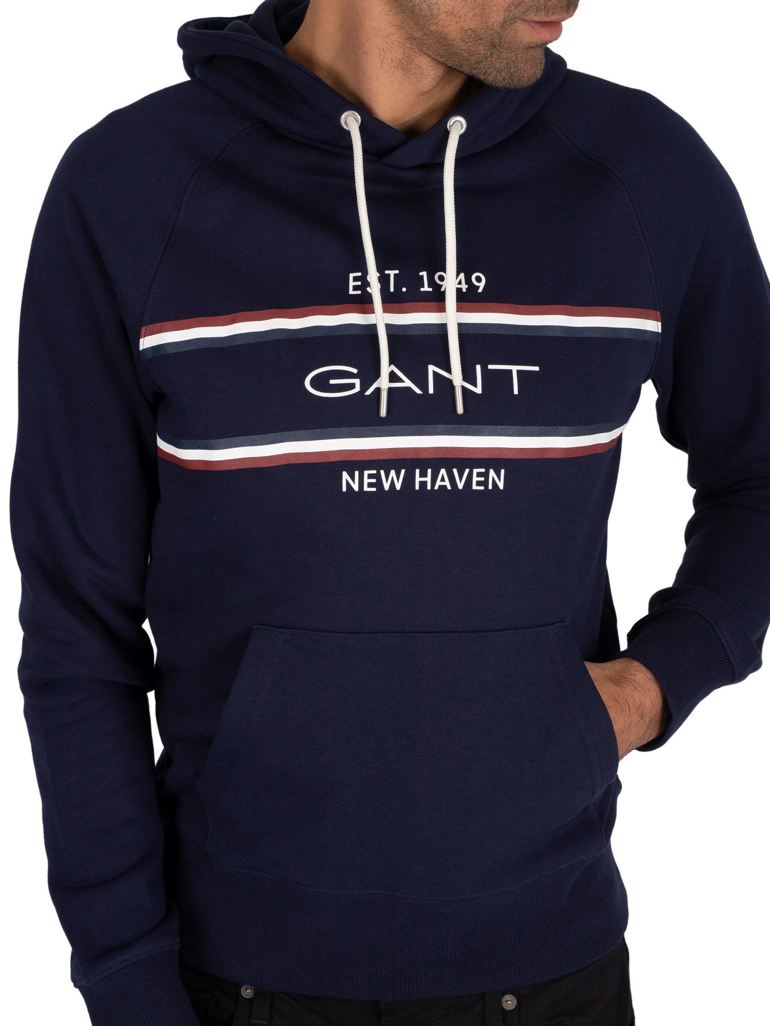 gant stripe hoodie