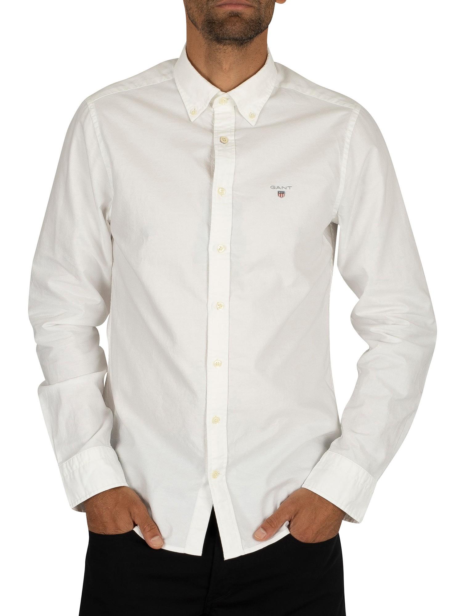 GANT Cotton The Slim Oxford Shirt in White for Men - Save 11% | Lyst