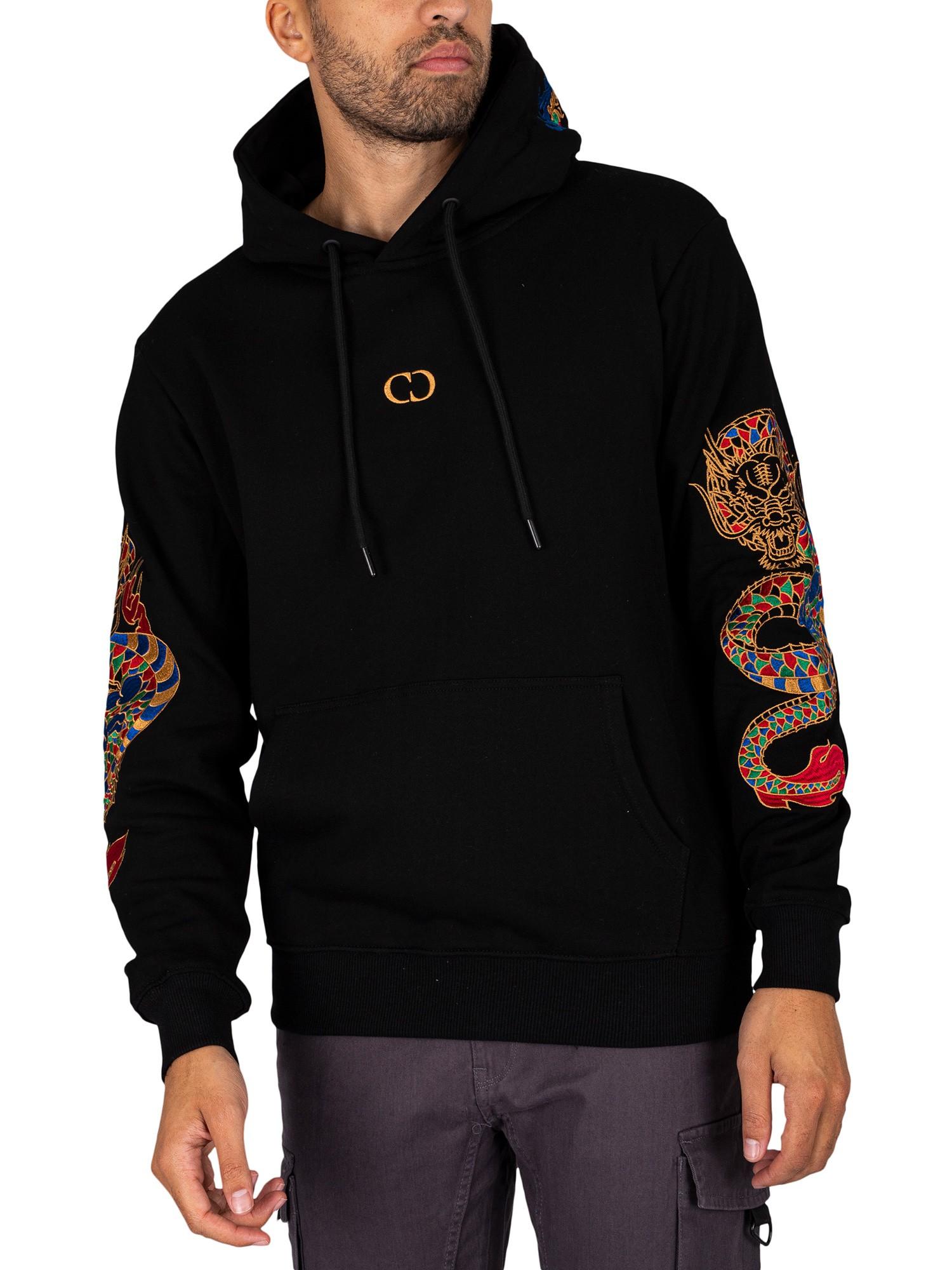 Criminal Damage Golden Dragon Pullover Hoodie in Black for Men | Lyst