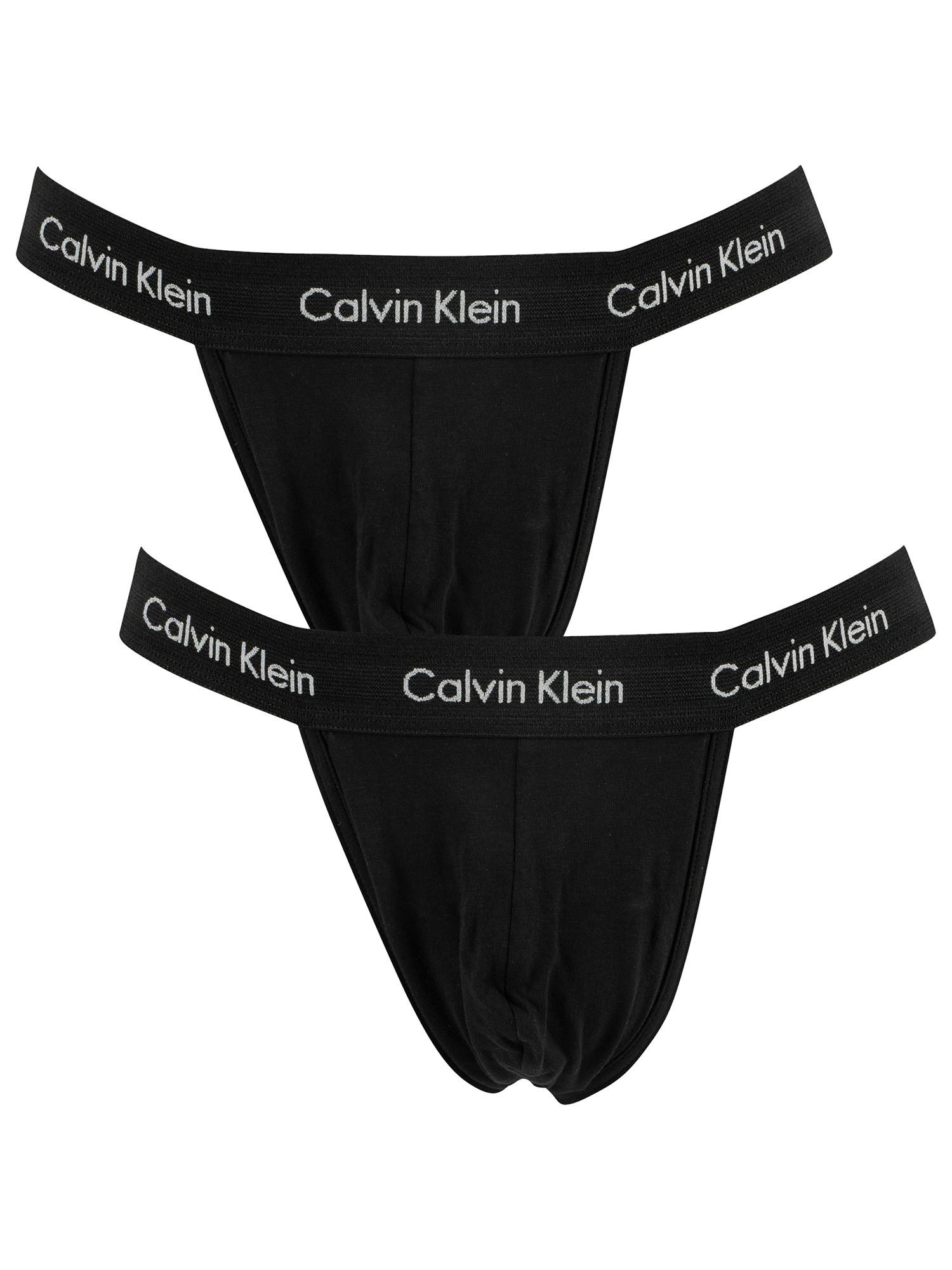 Calvin Klein 2 Pack Thongs in Black for Men | Lyst