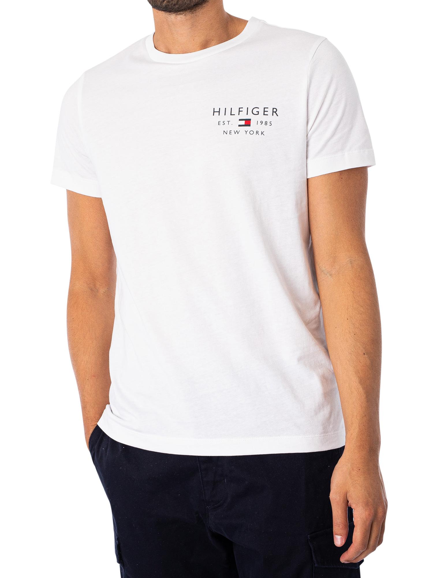 Tommy Hilfiger Brand Love Small Logo Slim T-shirt in White for Men | Lyst