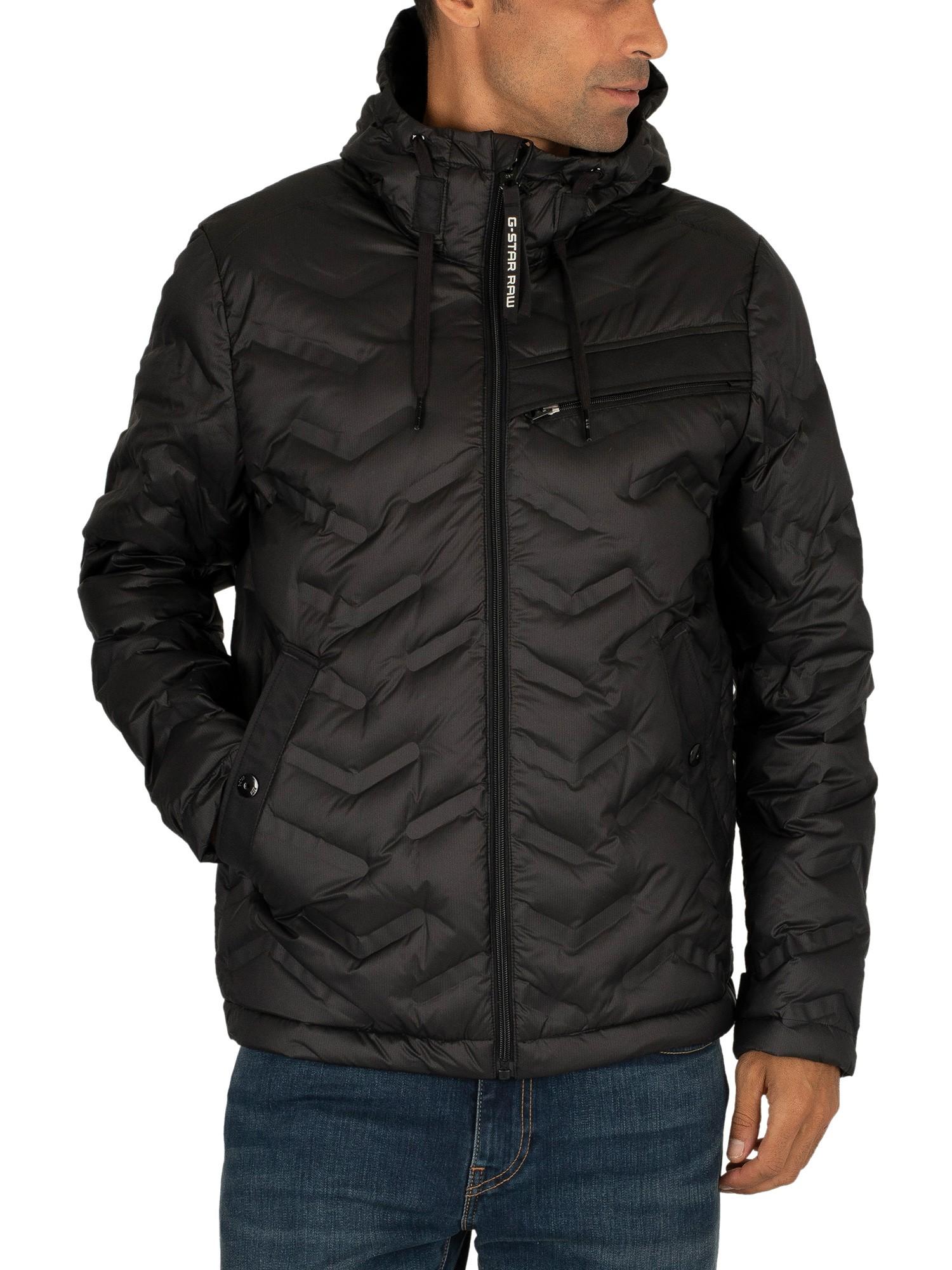 G-Star RAW Attacc Hooded Down Jacket in Black for Men - Lyst