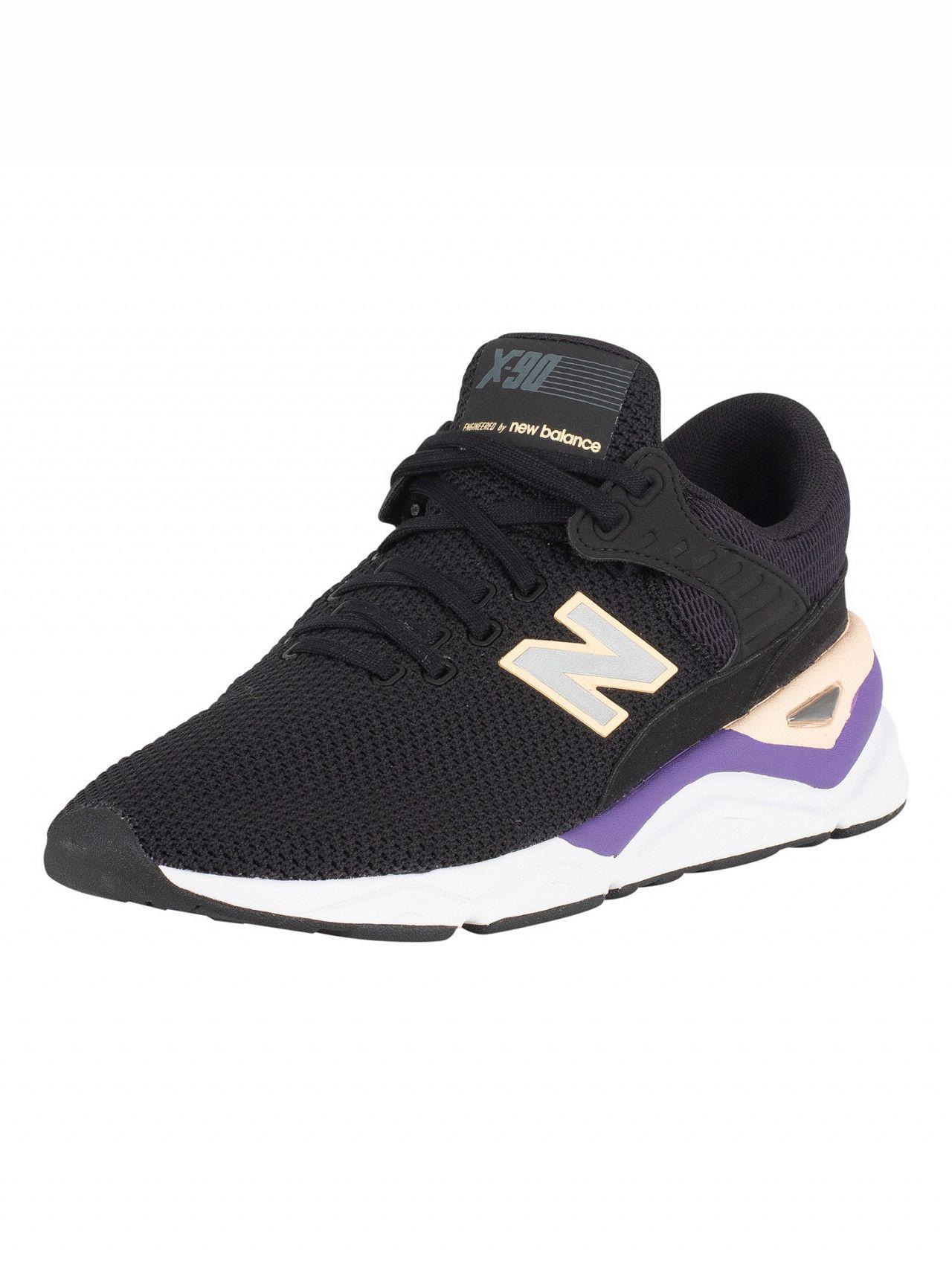 New Balance Lace Black/purple/pink X-90 Trainers for Men - Lyst