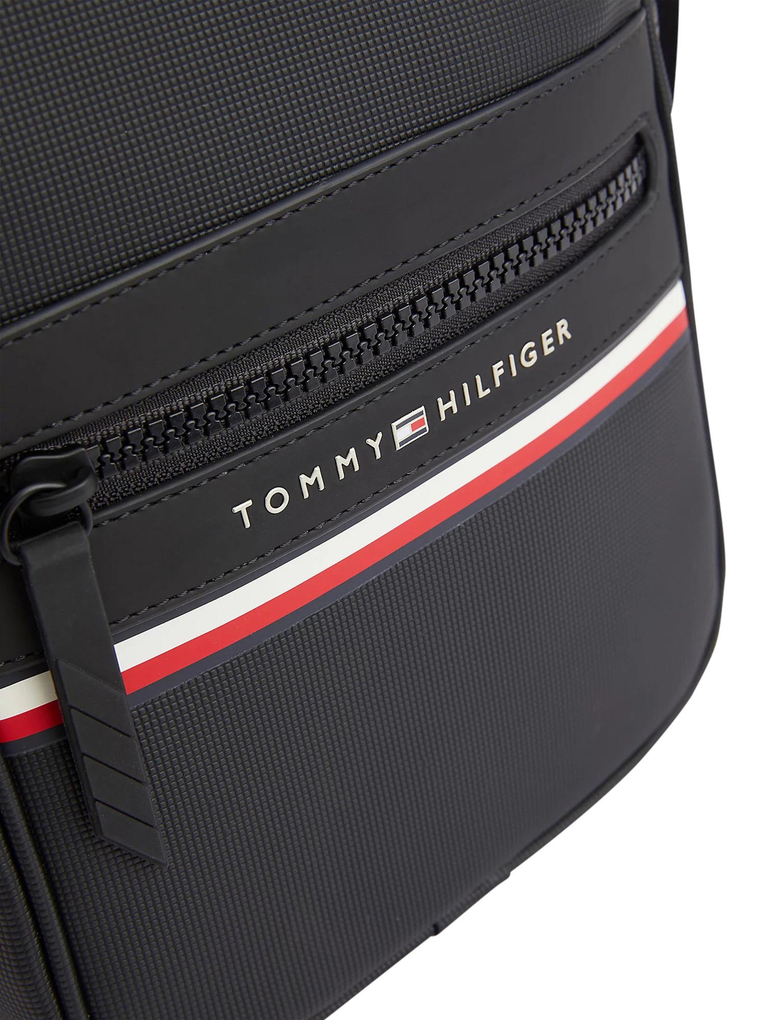 Tommy Hilfiger Stripe Mini Reporter Bag in Black for Men | Lyst