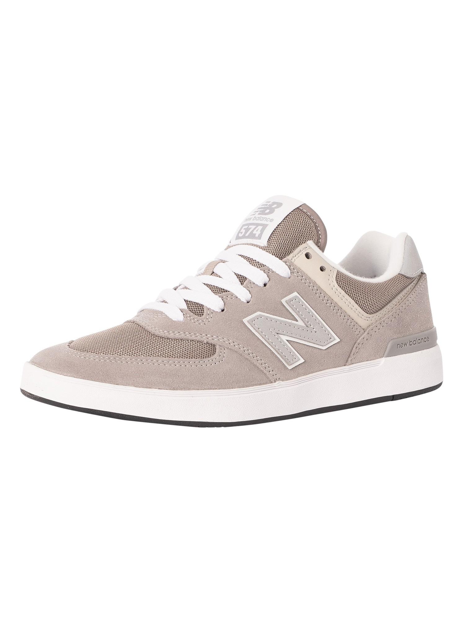 New Balance All Courts 574 Suede Trainers in White for Men | Lyst