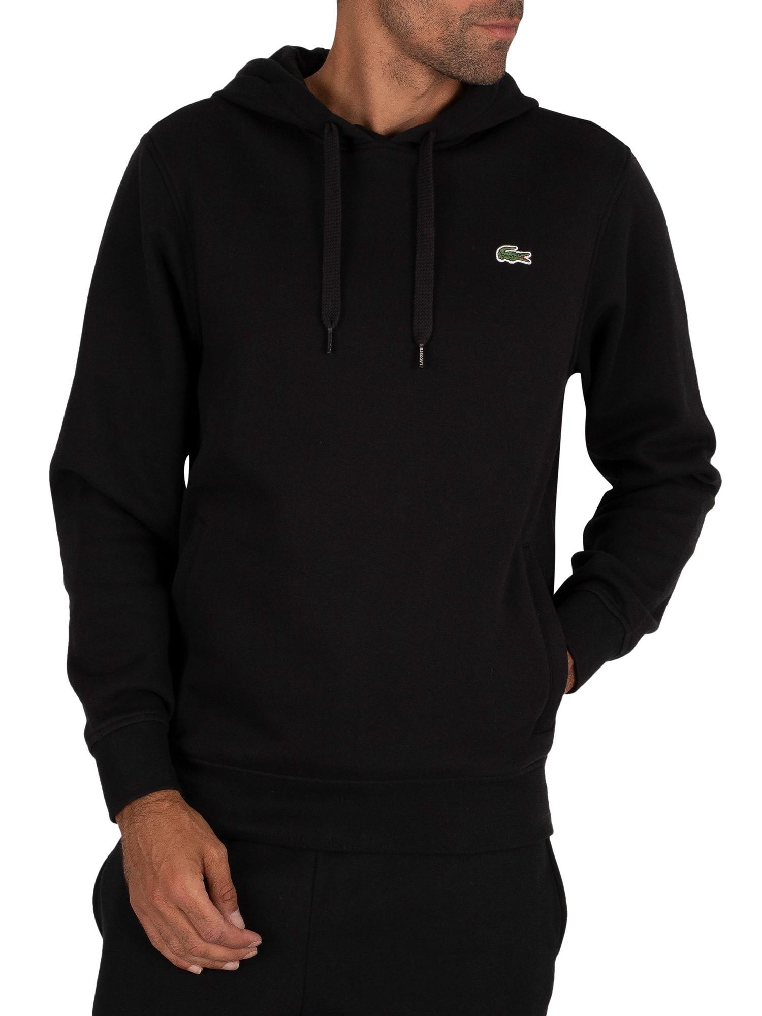 Lacoste Pullover Hoodie in Black for Men - Lyst