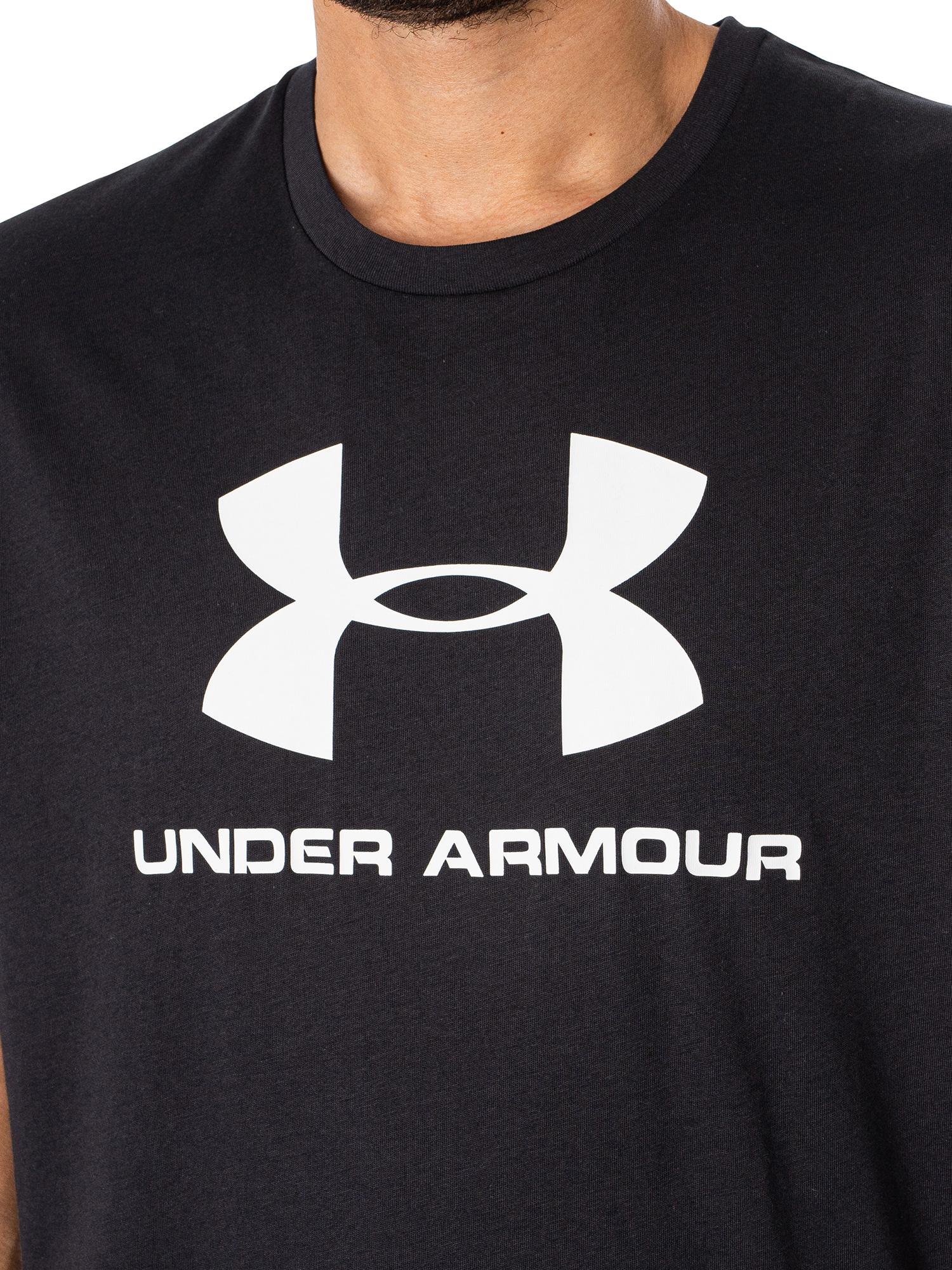 Under Armour Sportstyle Logo T-shirt in Black for Men | Lyst