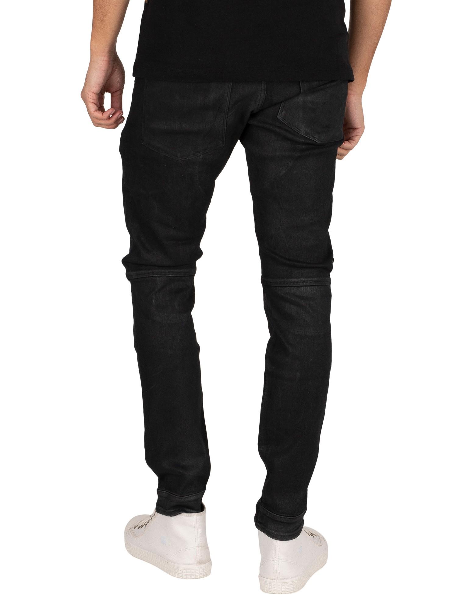 5620 3d zip knee skinny jeans