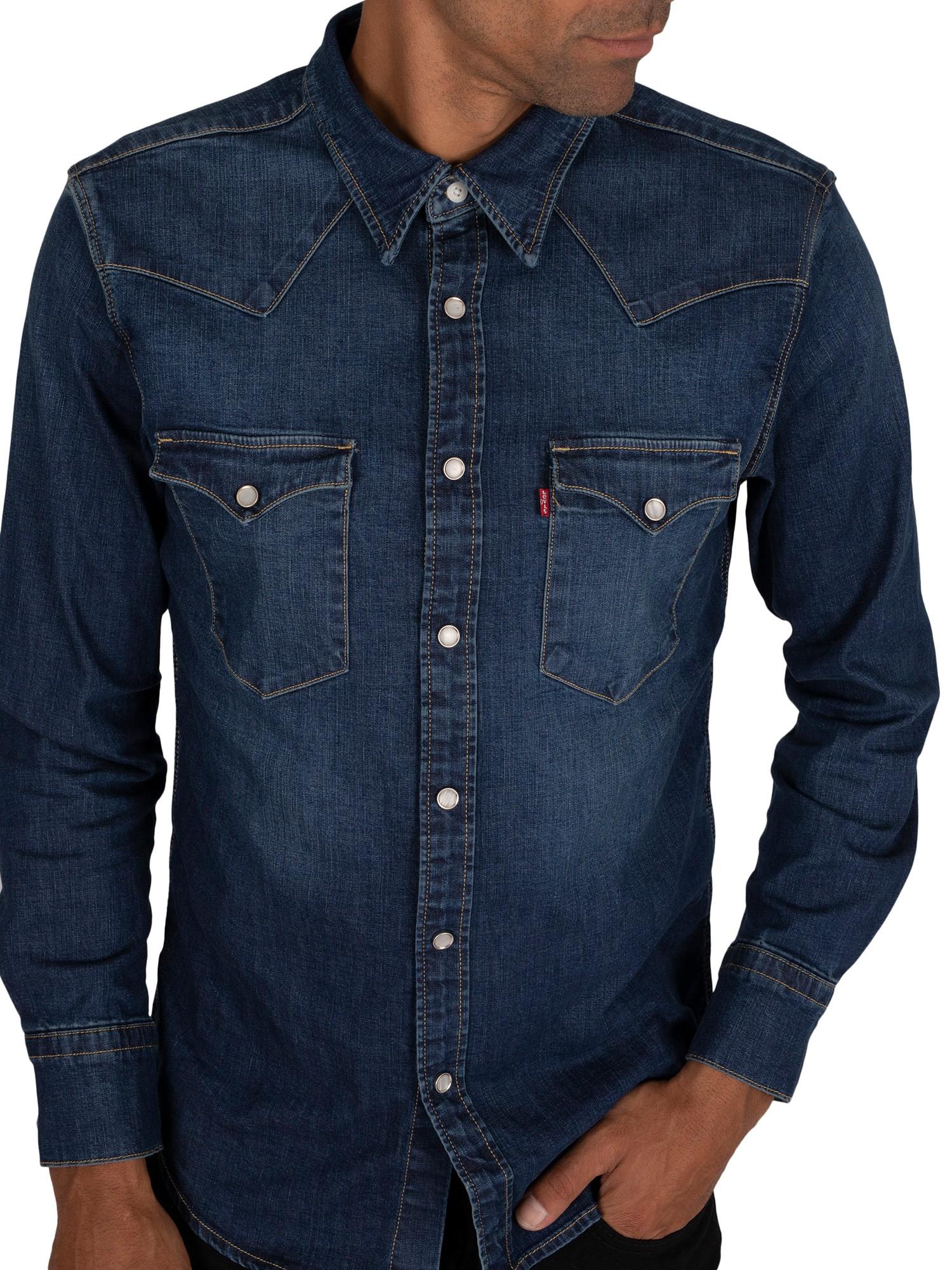 Levi's Barstow Western Standard Shirt in Blue for Men | Lyst UK