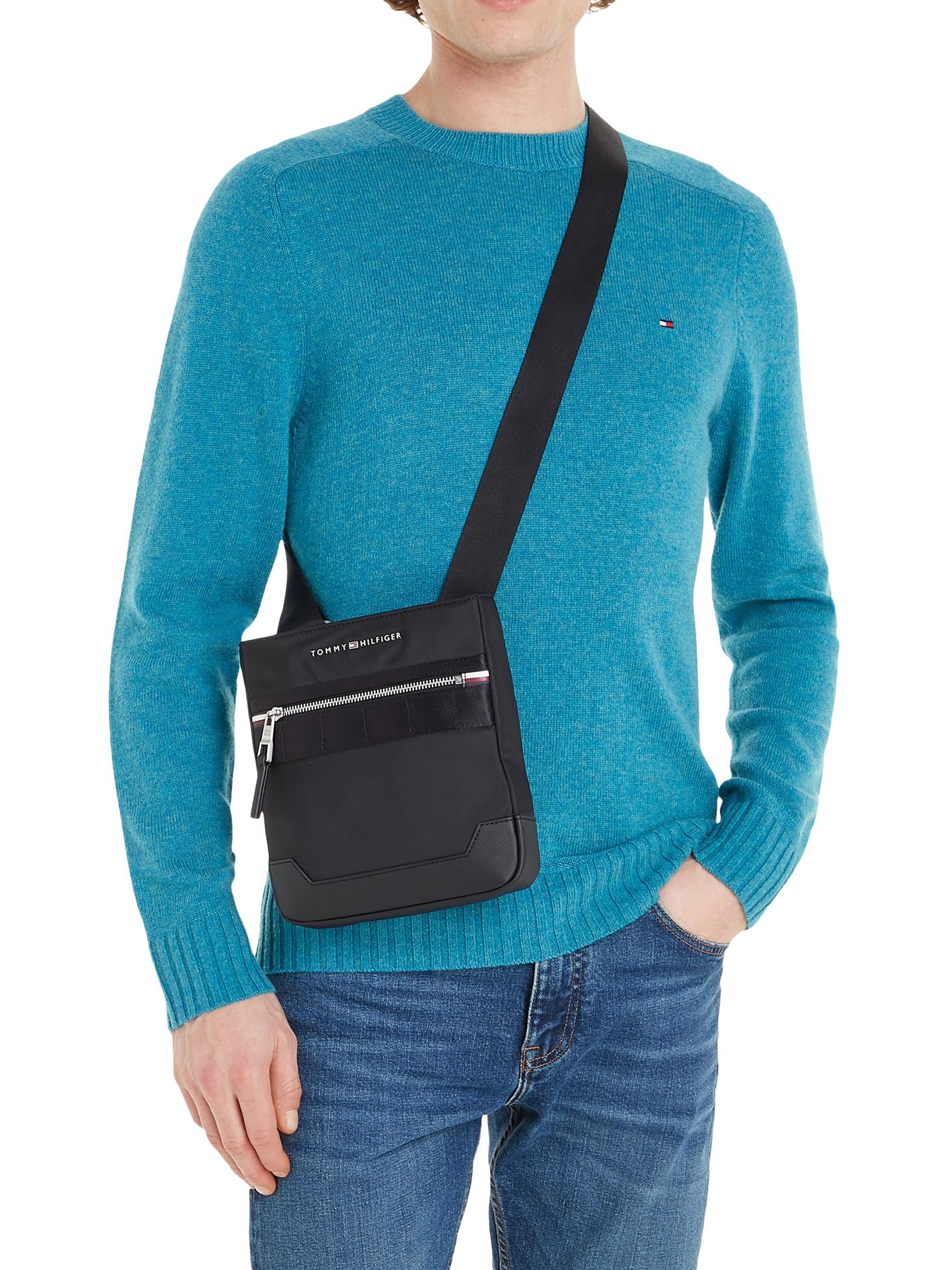 Tommy Hilfiger Elevated Nylon Mini Crossover Bag in Black for Men | Lyst