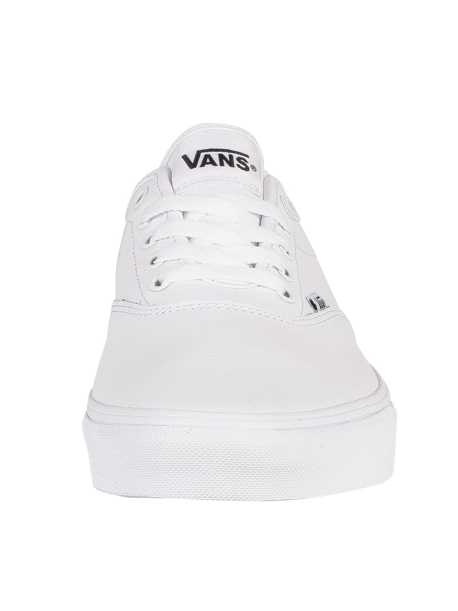 Vans Doheny Decon Tumble Leather Trainers in White/White (White) for Men |  Lyst