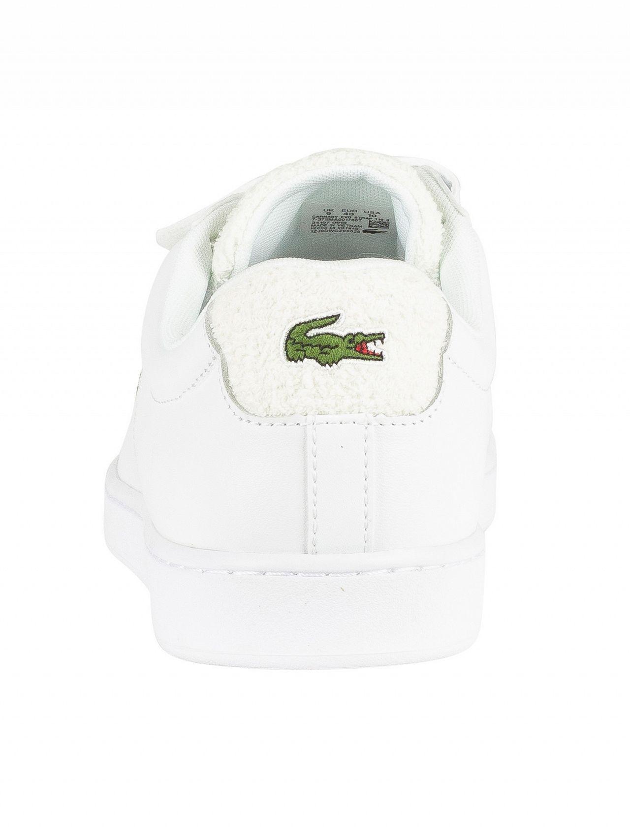 Lacoste White/off White Carnaby Evo Strap 119 3 Sma Leather Trainers for  Men | Lyst