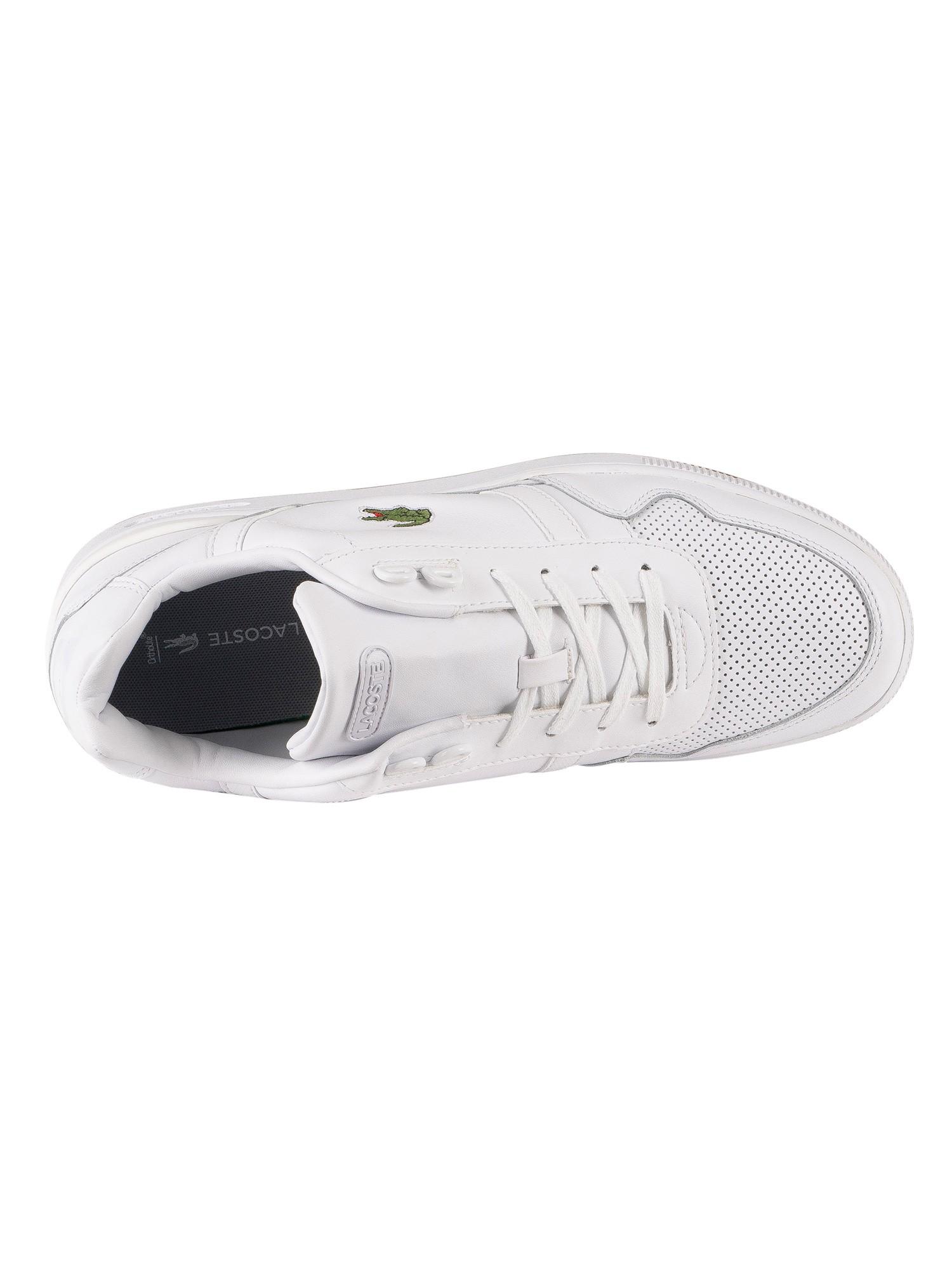 Lacoste T-clip 220 2 Qsp Sma Leather Trainers in White for Men - Lyst
