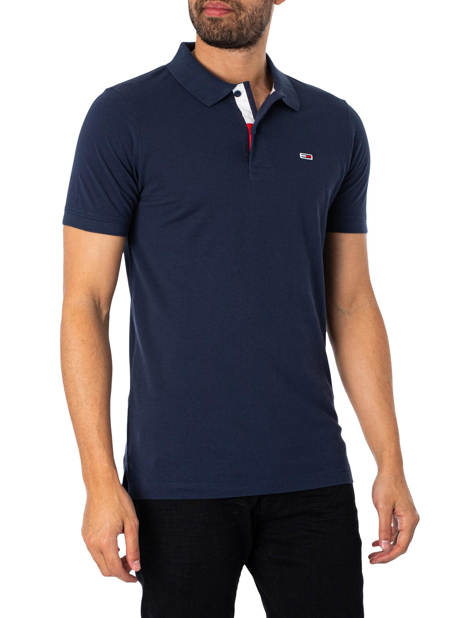 Tommy Hilfiger Slim Placket Polo Shirt in Blue for Men | Lyst