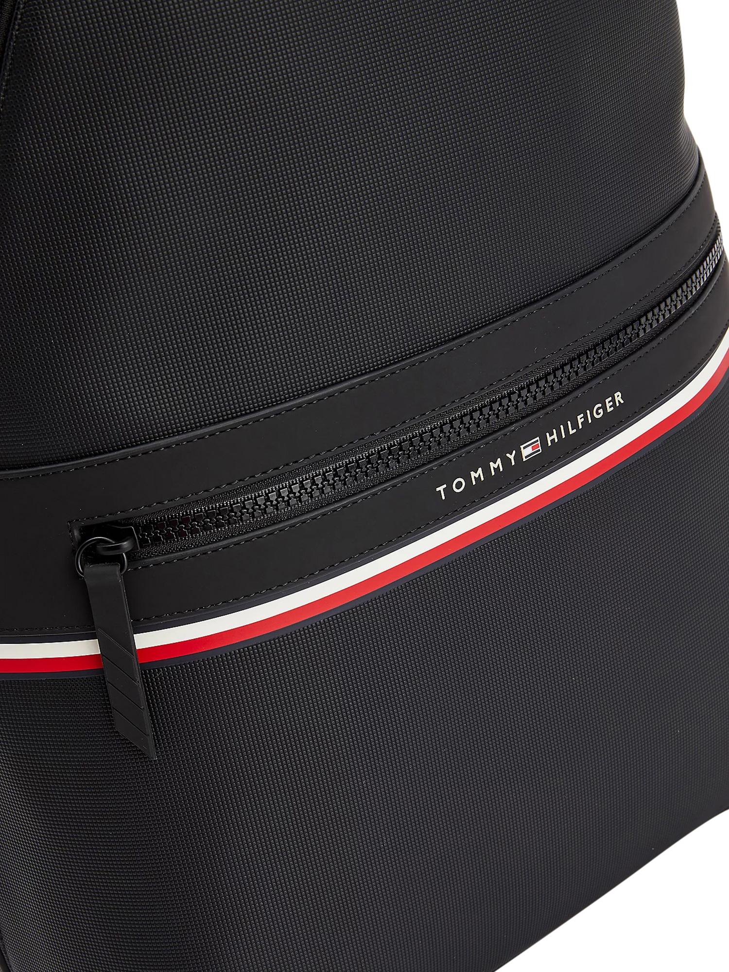 Tommy Hilfiger Stripe Logo Backpack in Black for Men | Lyst
