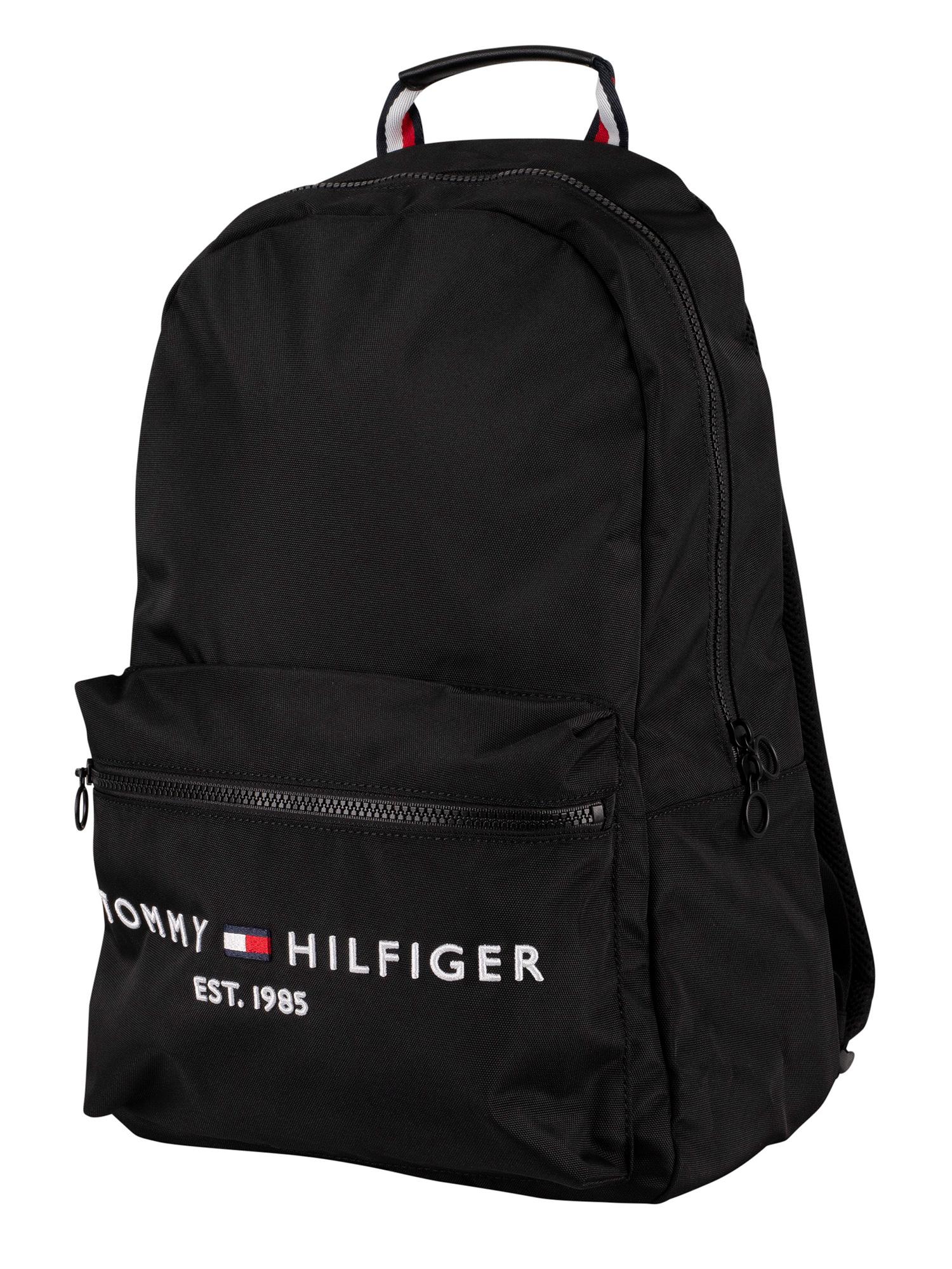 tommy hilfiger white polyester college bags backpacks