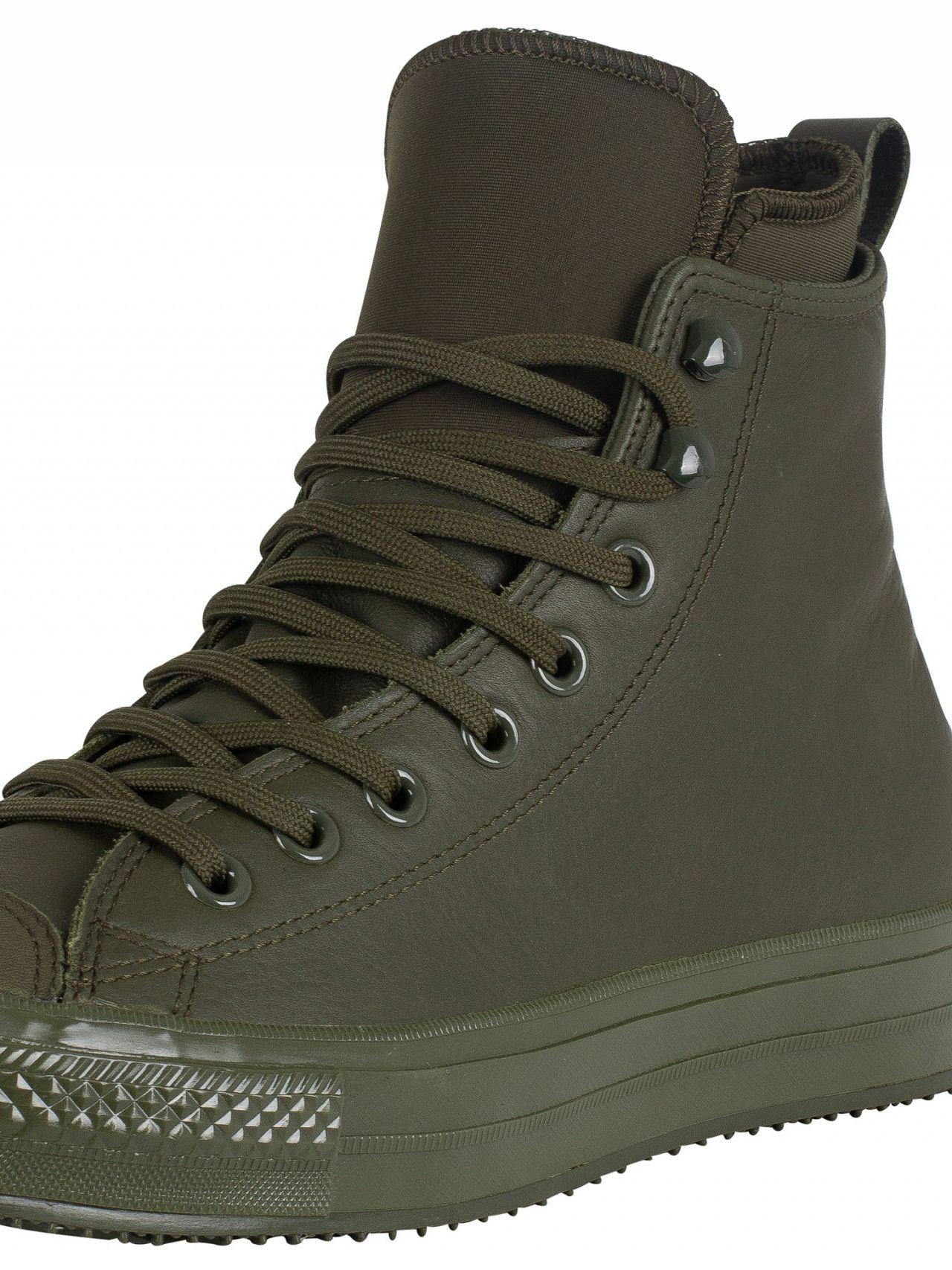 Converse Utility Green Ct All Star Hi Wp Leather Boots for Men | Lyst