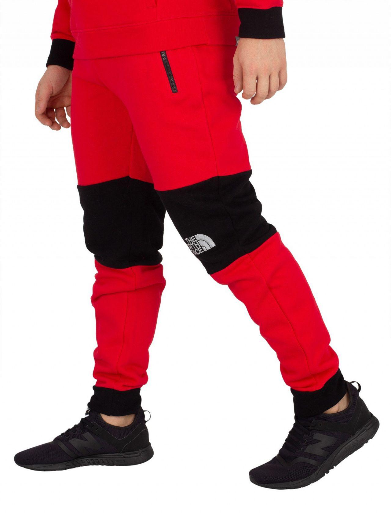 Red and black north face tracksuit Clearance