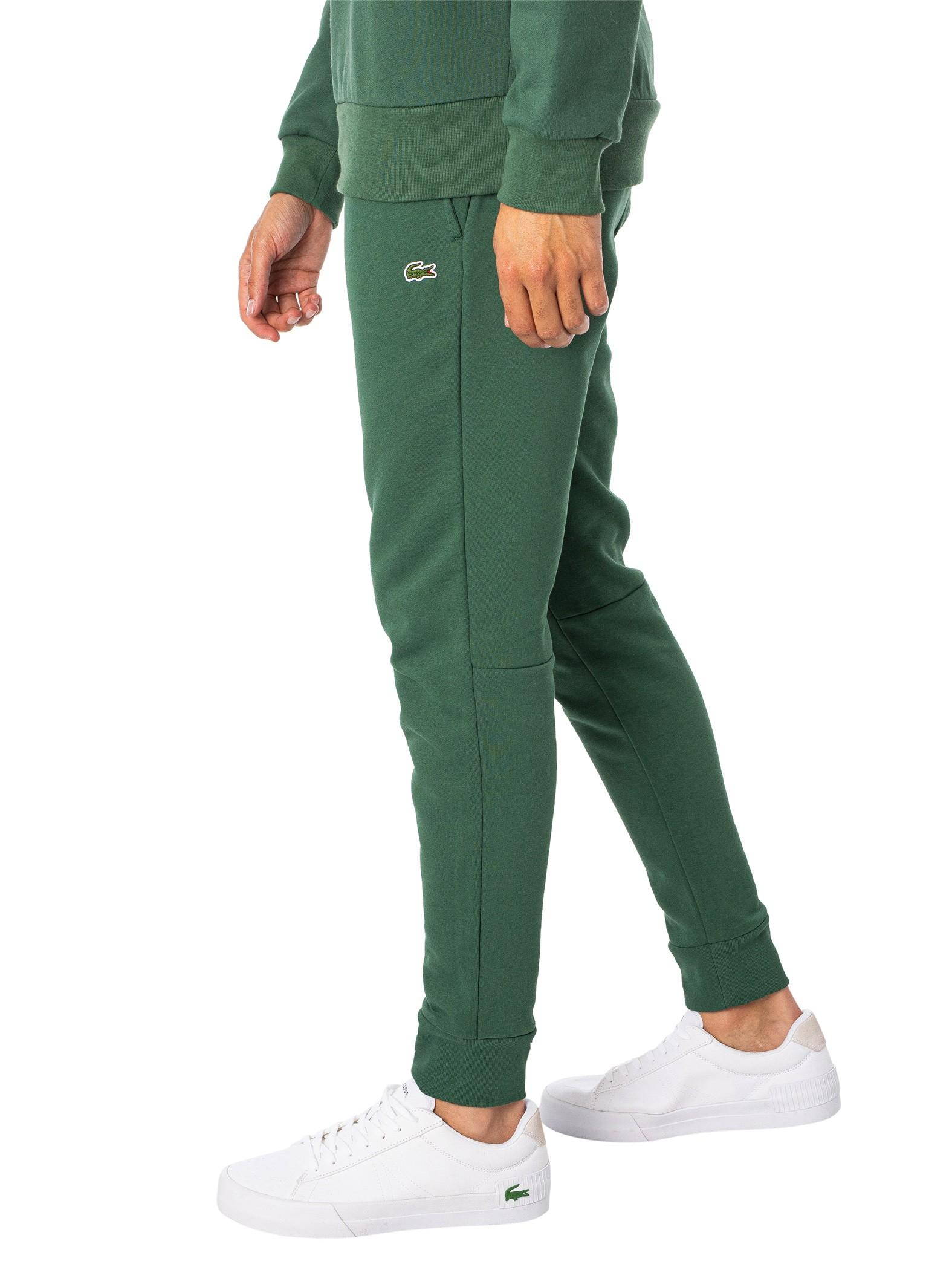 Lacoste Slim Fit Organic Cotton Joggers in Green for Men | Lyst