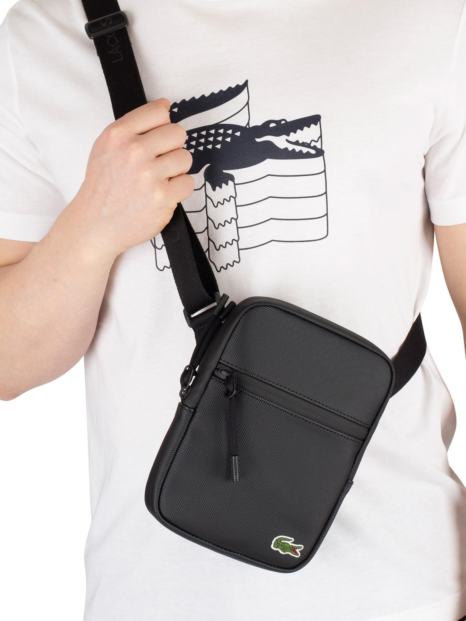 Lacoste S Flat Crossover Bag in Black for Men | Lyst