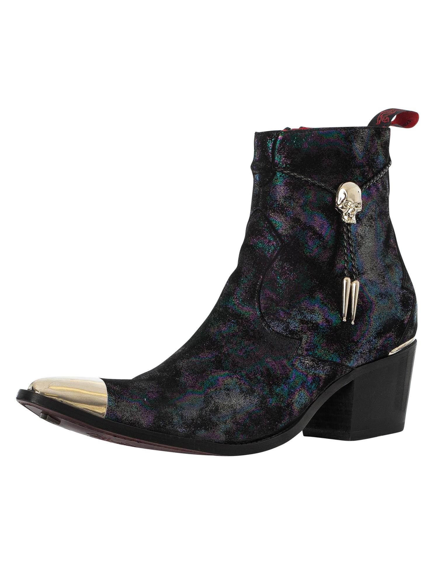 Jeffery West Skull Robe Leather Chelsea Boots in Black for Men