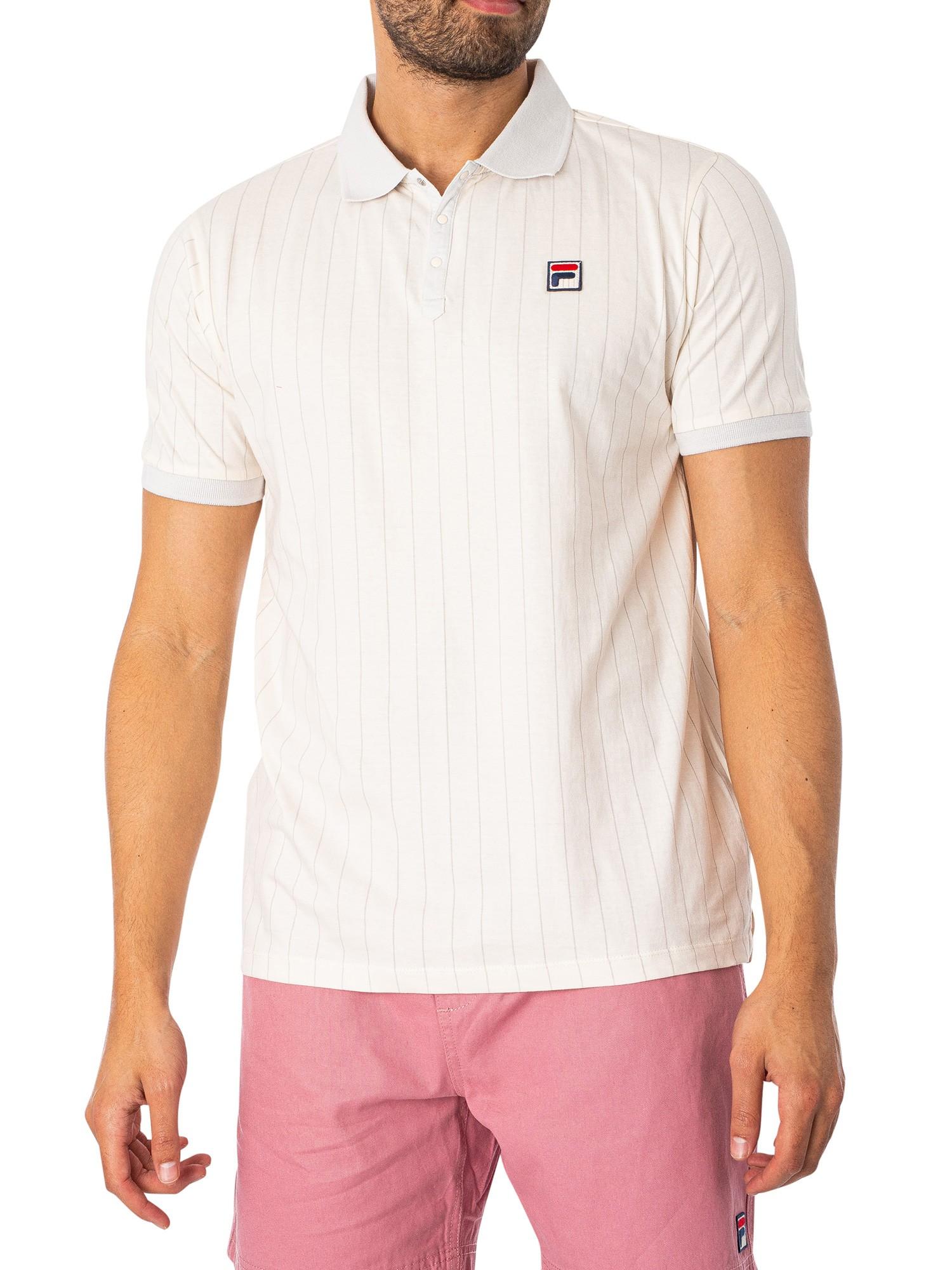 Perfect Steil Omleiding Fila Classic Vintage Striped Polo Shirt in White for Men | Lyst