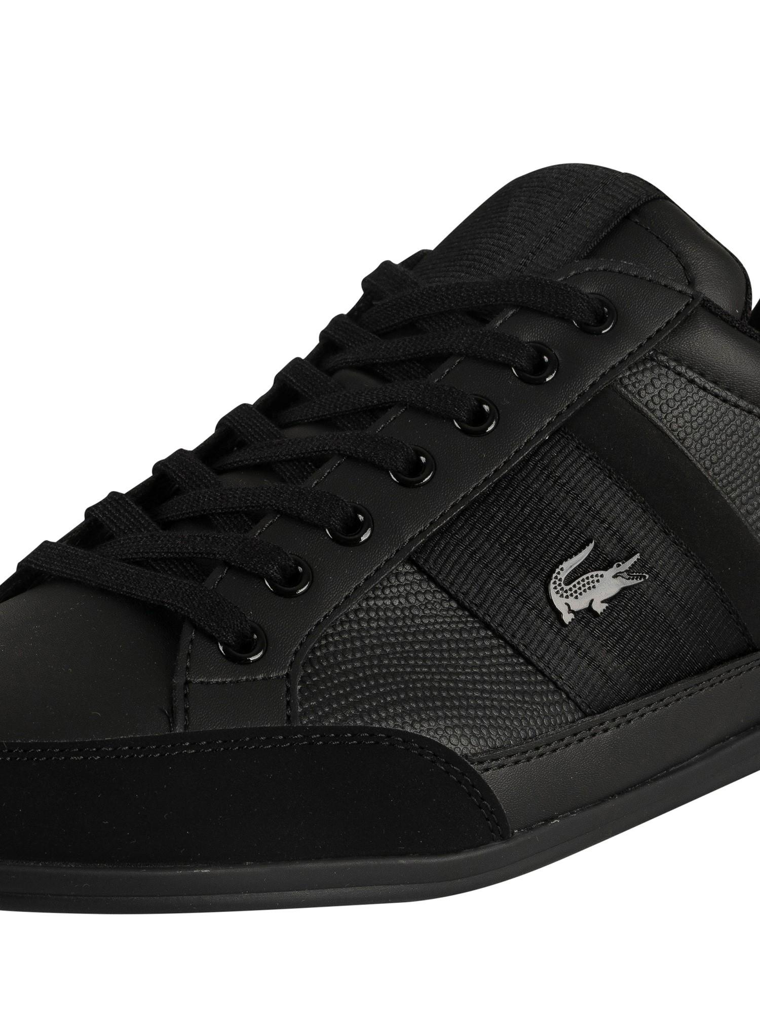 Lacoste Chaymon 419 1 Cma Leather Trainers in Black/Black (Black) for Men -  Lyst
