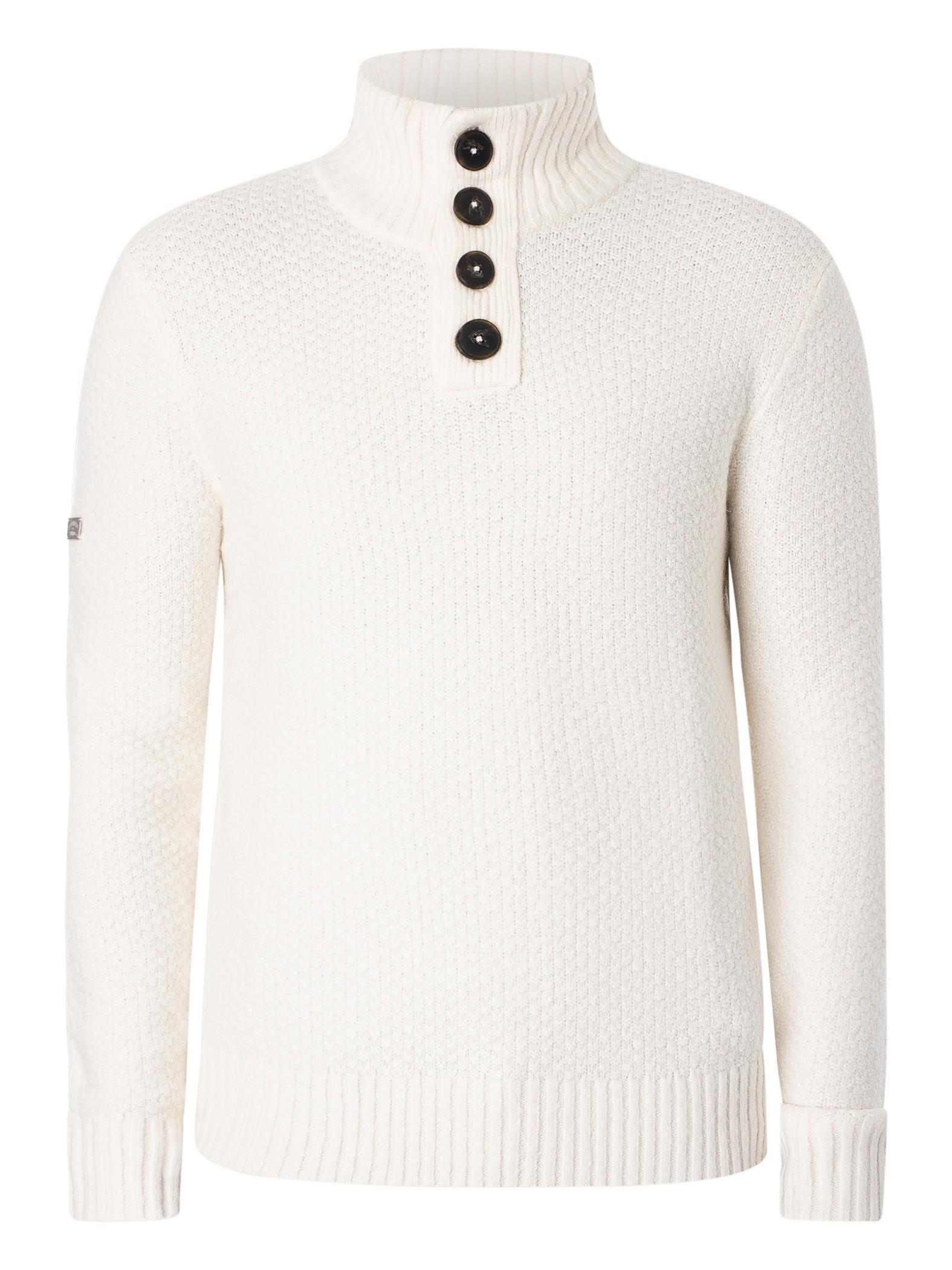 Superdry Chunky Button High Neck Knit in White for Men Lyst UK