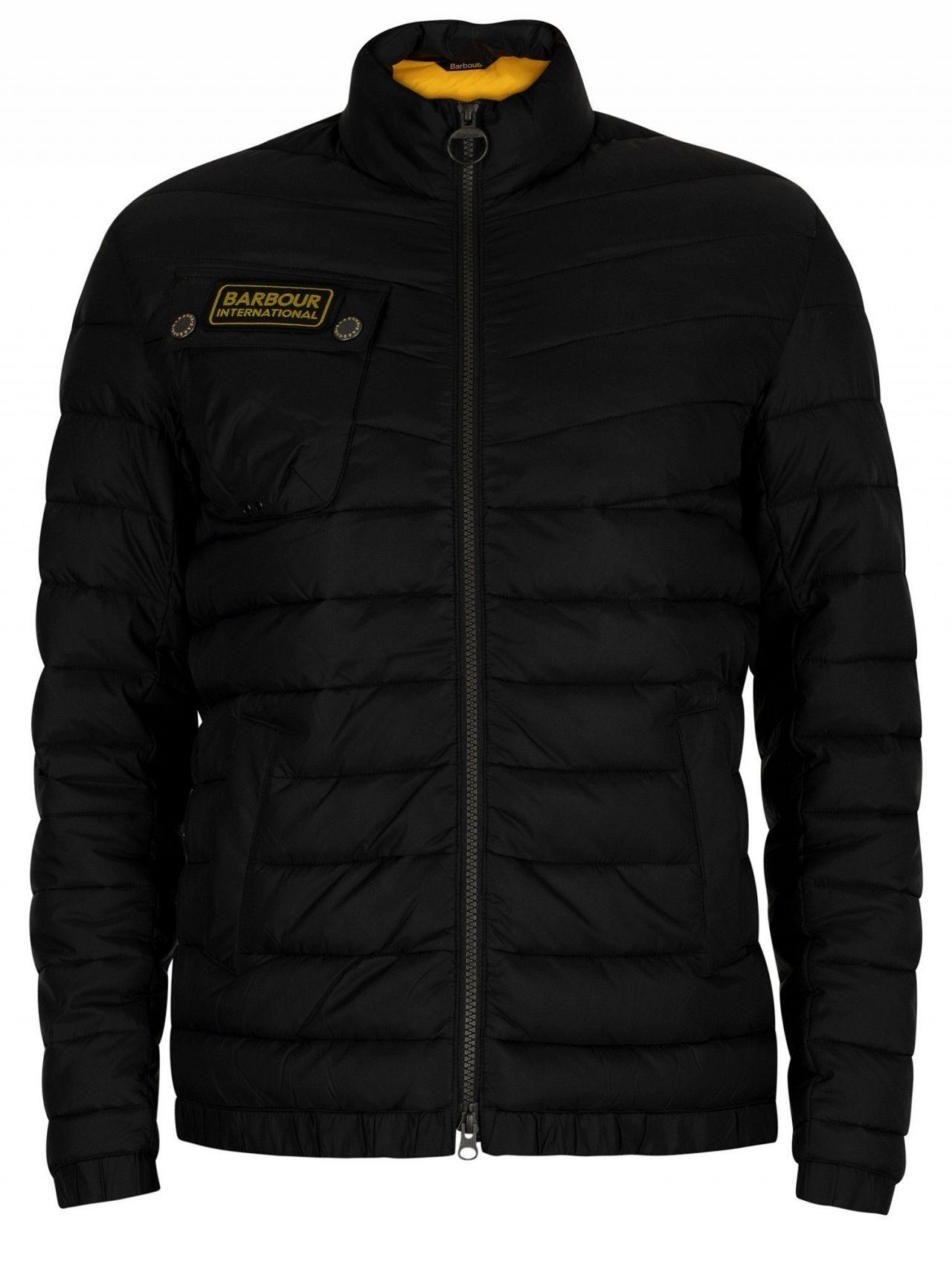 Barbour Black Chain Baffle Jacket in Black for Men Lyst