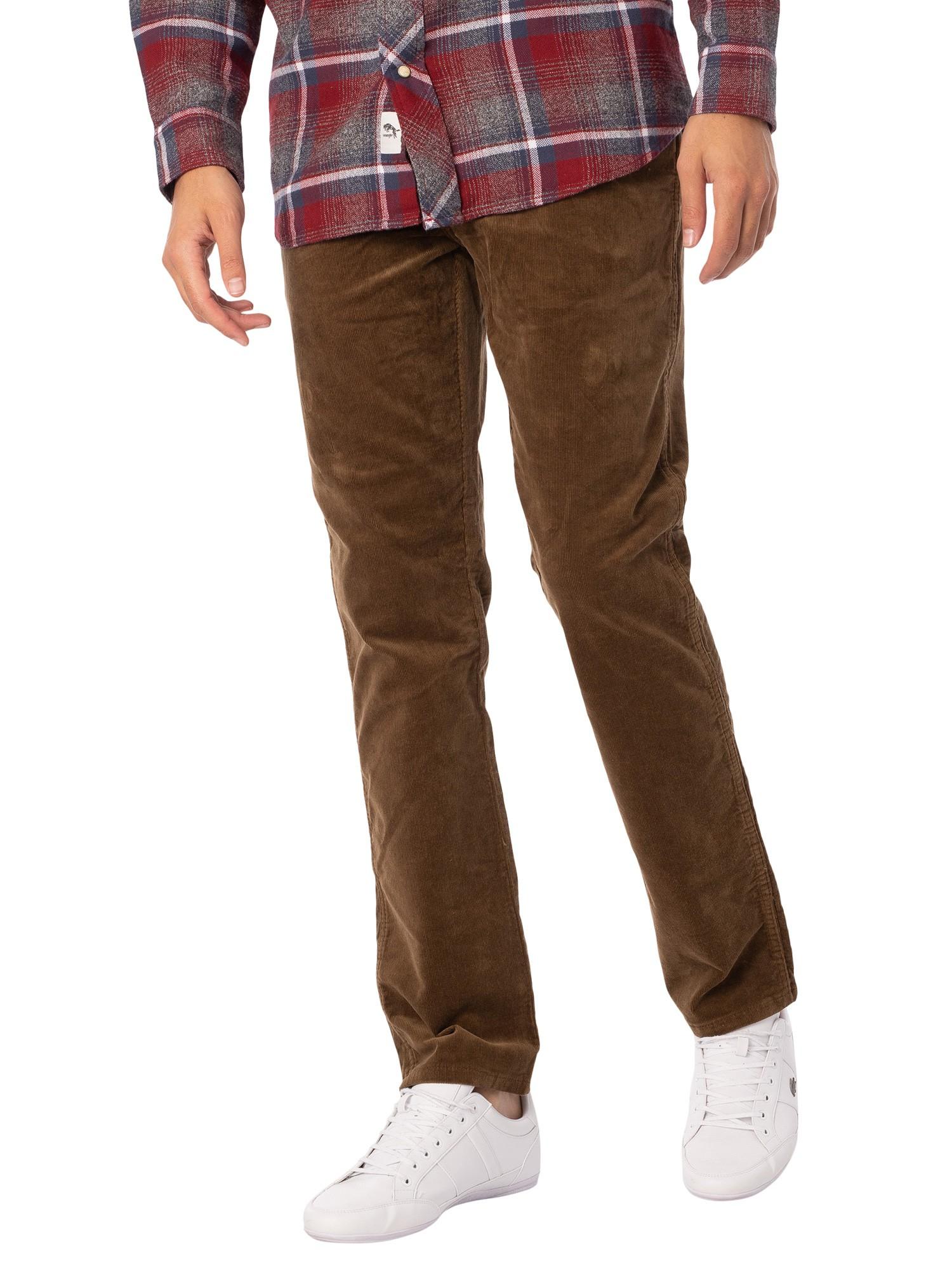 Wrangler Texas Slim Corduroy Jeans in Red for Men Lyst Canada