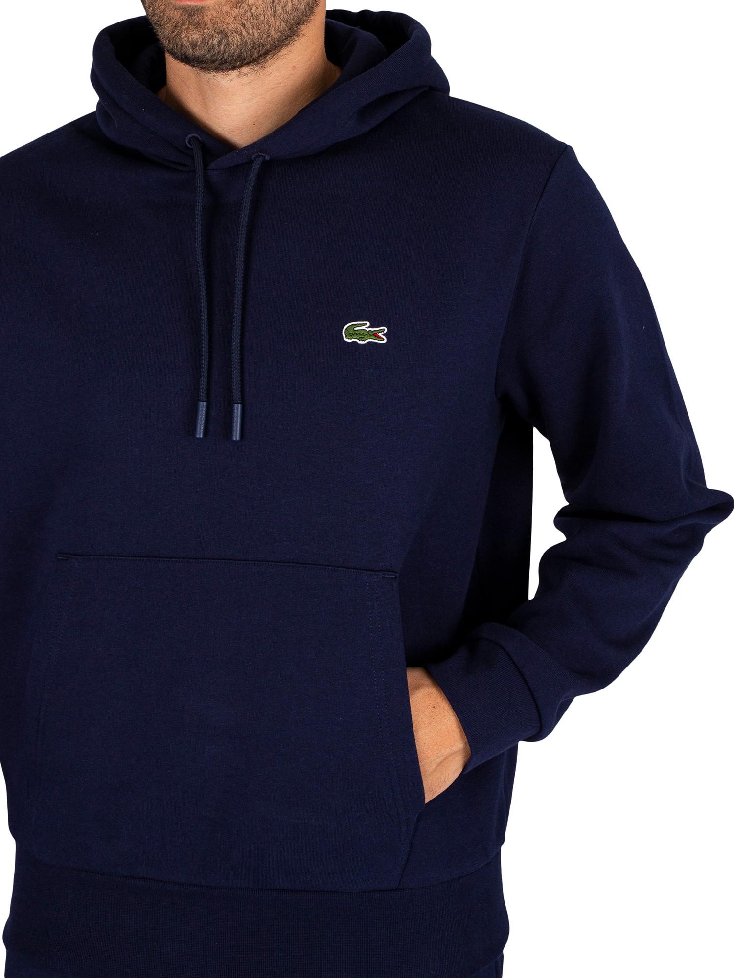 Lacoste Logo Pullover Hoodie in Blue for Men | Lyst