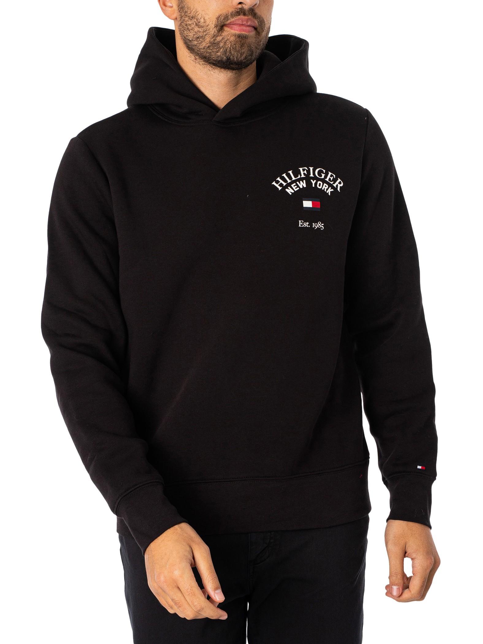 Black tommy hoodie hot sale