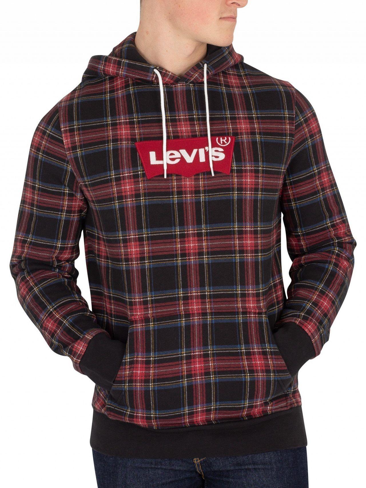 Levis top checkered hoodie